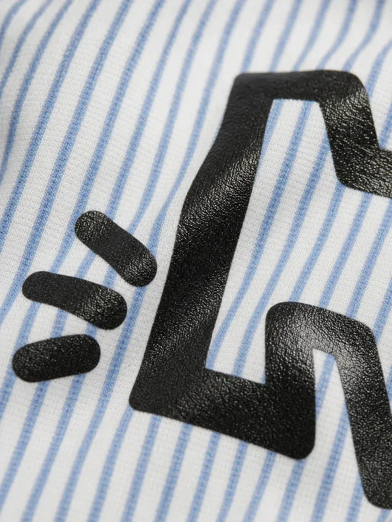 Dogs Out Be Autyst Blue Striped Shirt