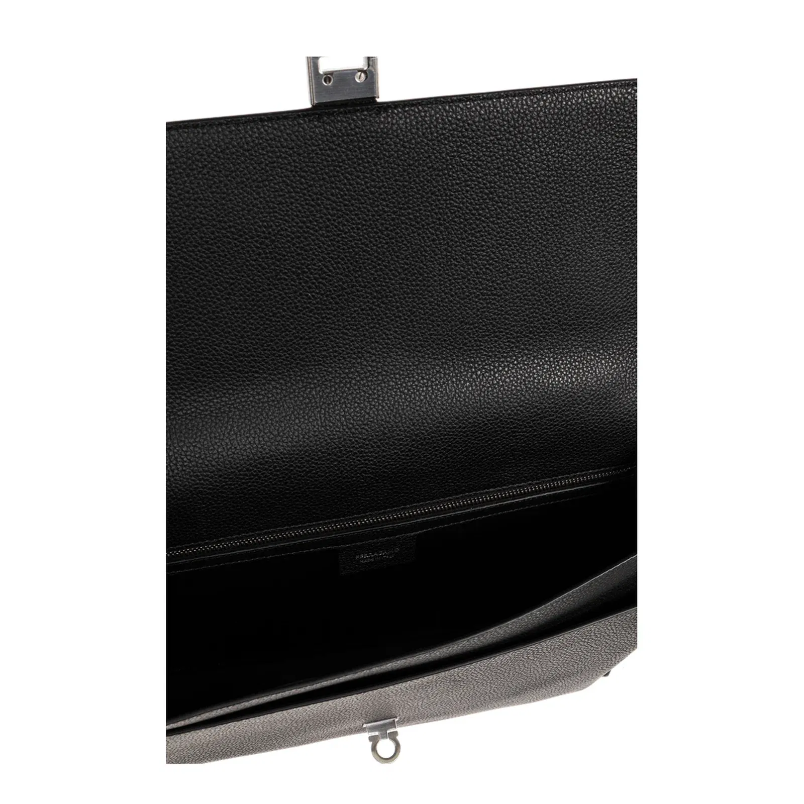 Hug Leather Briefcase - Black