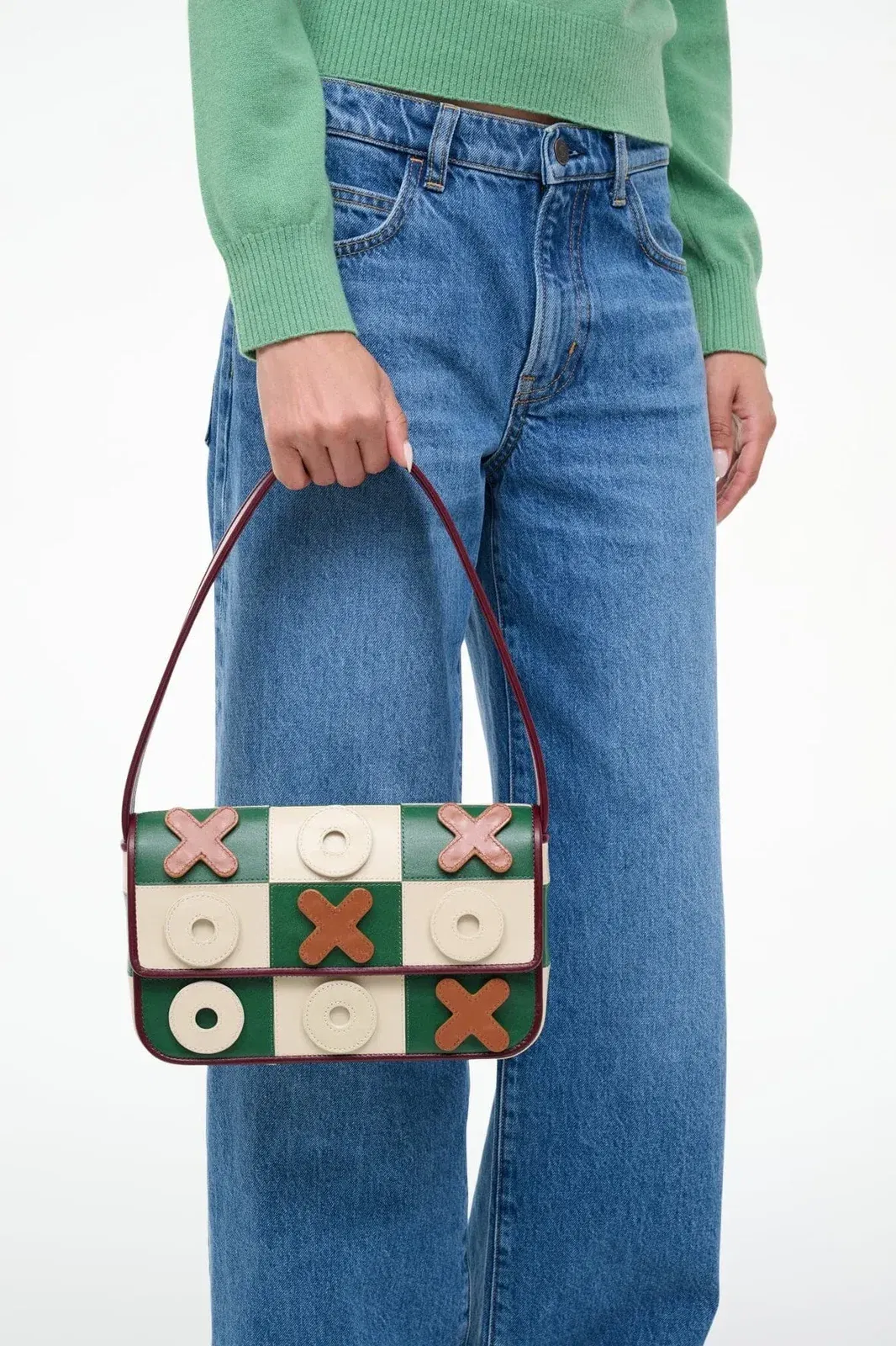 TOMMY LEATHER BAG TIC TAC TOE