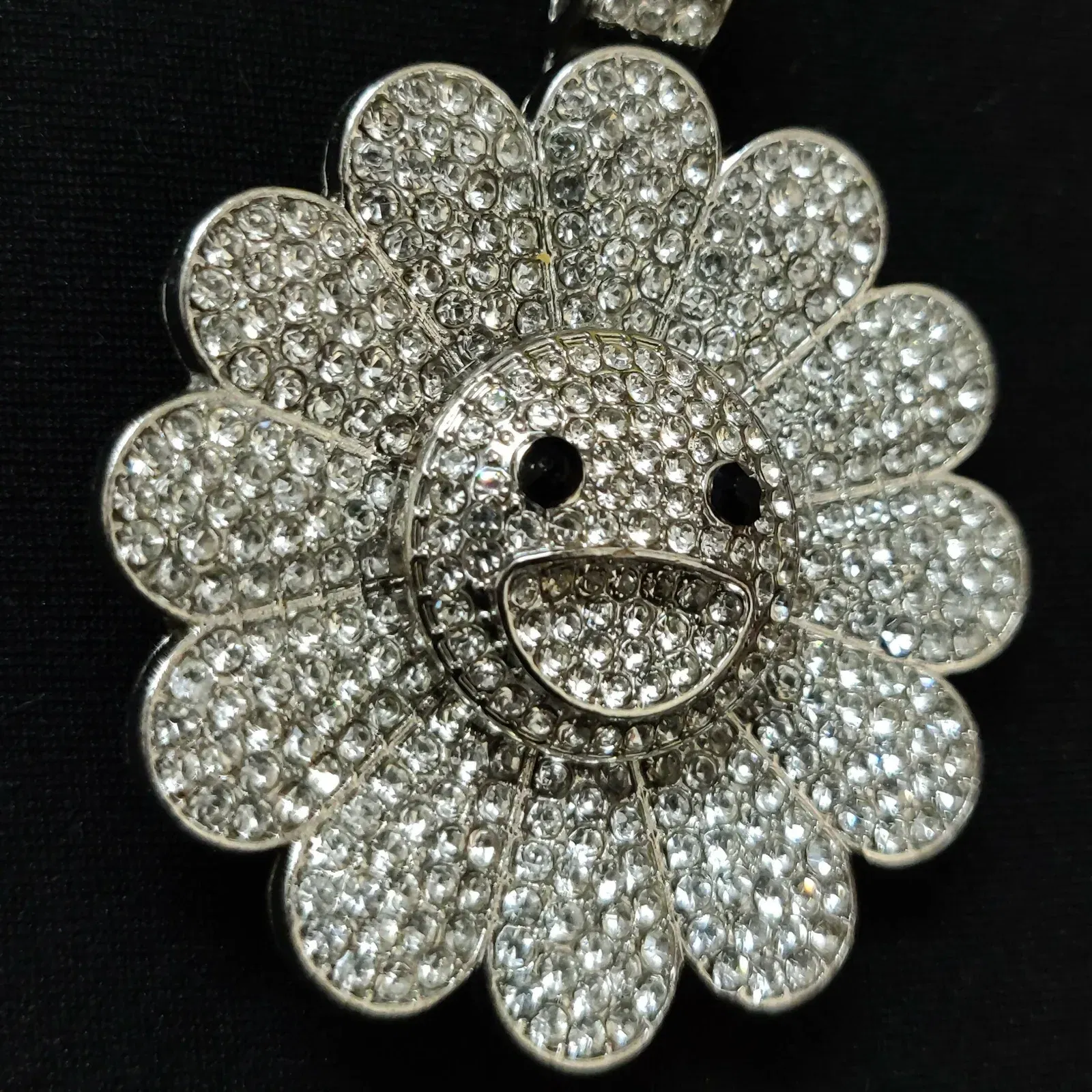 MURAKAMI FLOWER ICED OUT PENDANT (SILVER)