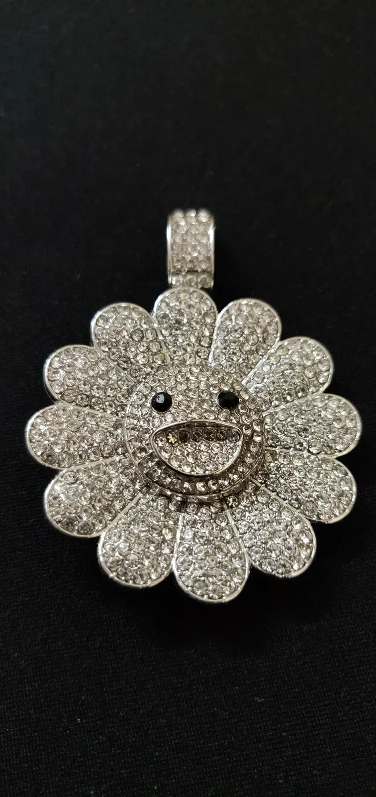 MURAKAMI FLOWER ICED OUT PENDANT (SILVER)