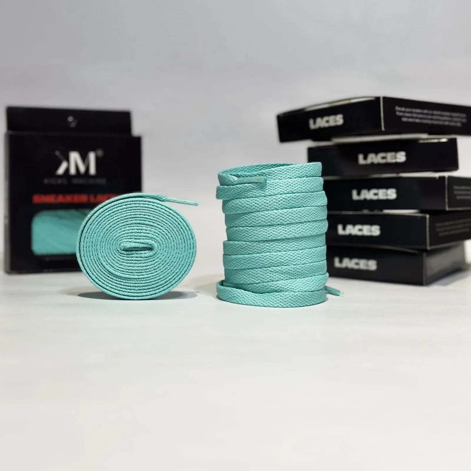 Flat Sneaker Laces- Mint Jordan laces AJ1 Laces Kicks Machine