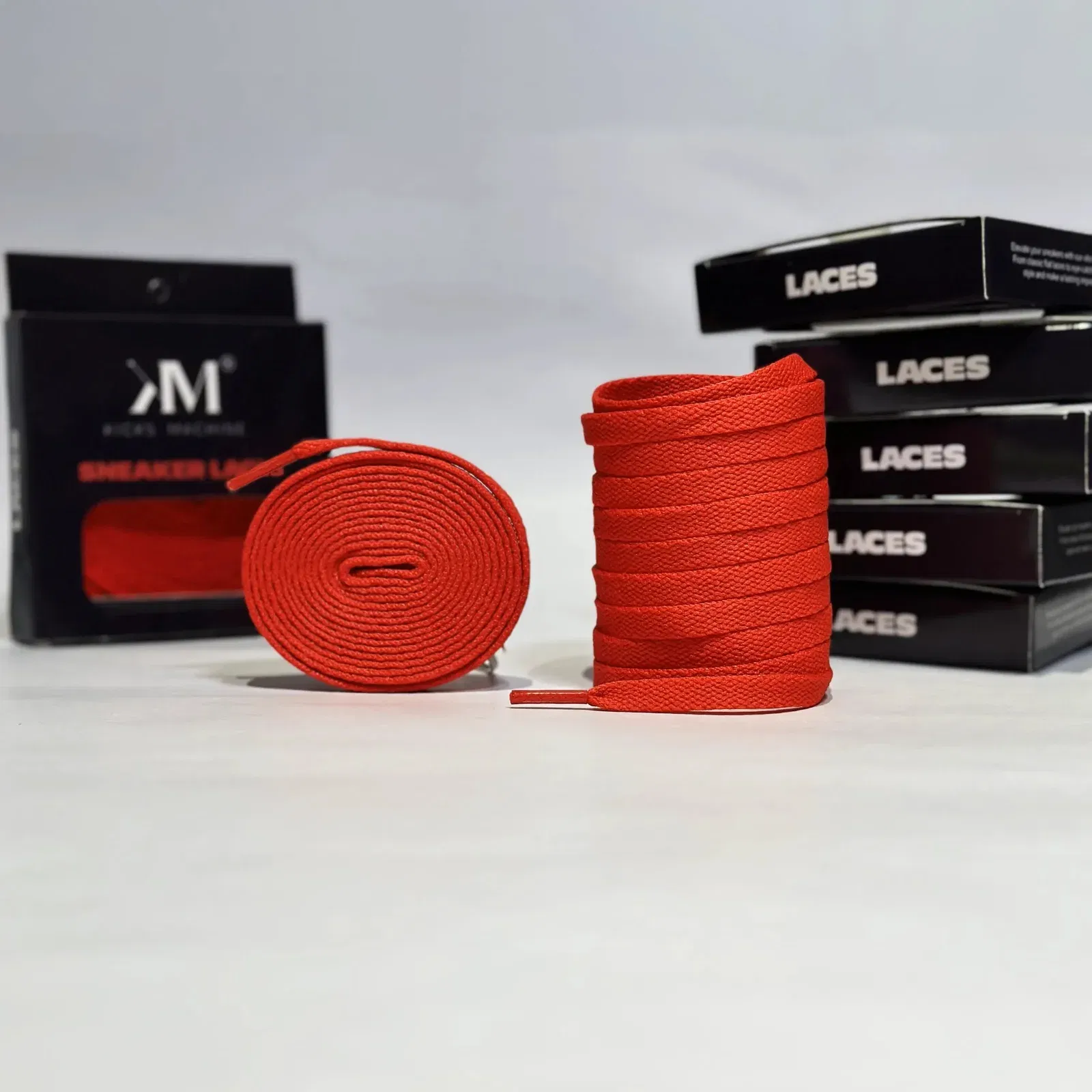 Flat Sneaker Laces- Red Jordan laces AJ1 Laces Kicks Machine