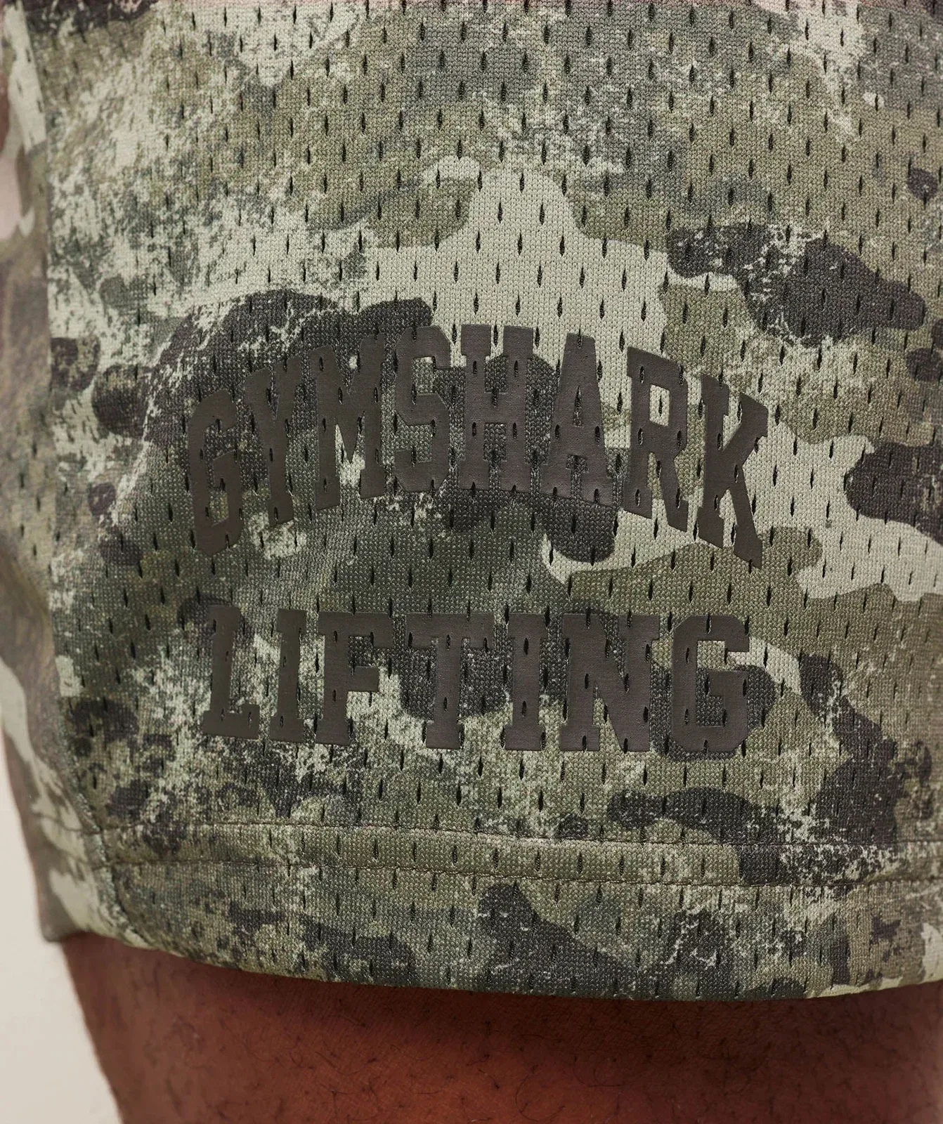 Gymshark Lifting Mesh 5" Shorts "Chalk Green"