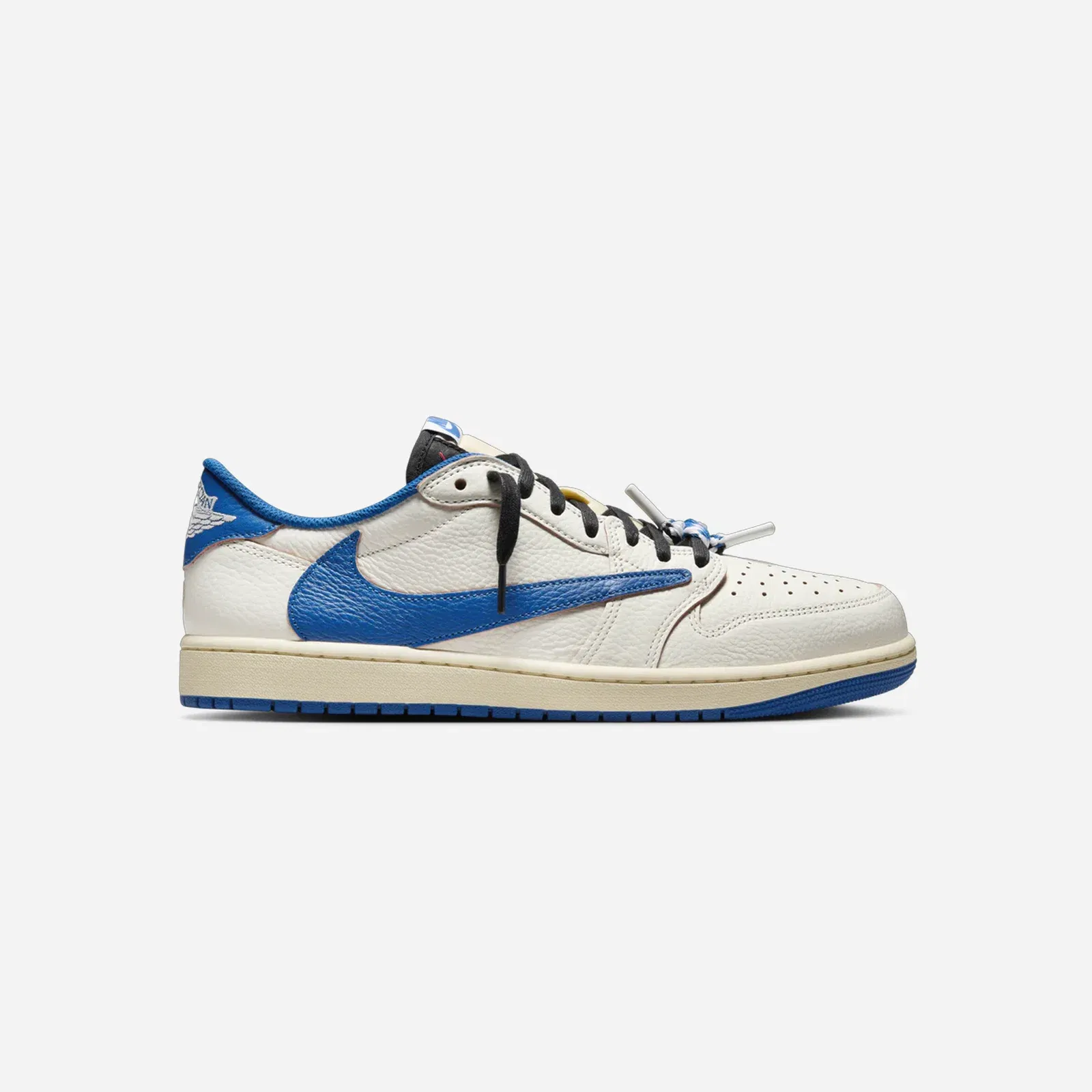 Fragment Design x Travis Scott x Air Jordan 1 Retro Low OG SP Sail Military Blue