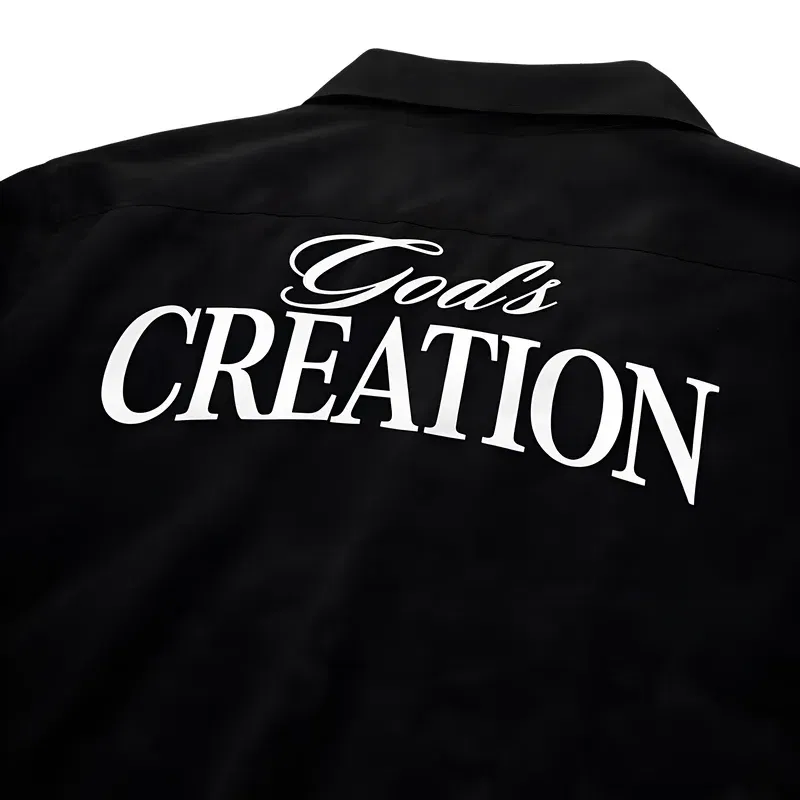 Myugen God's Creation Bowling Shirt Black