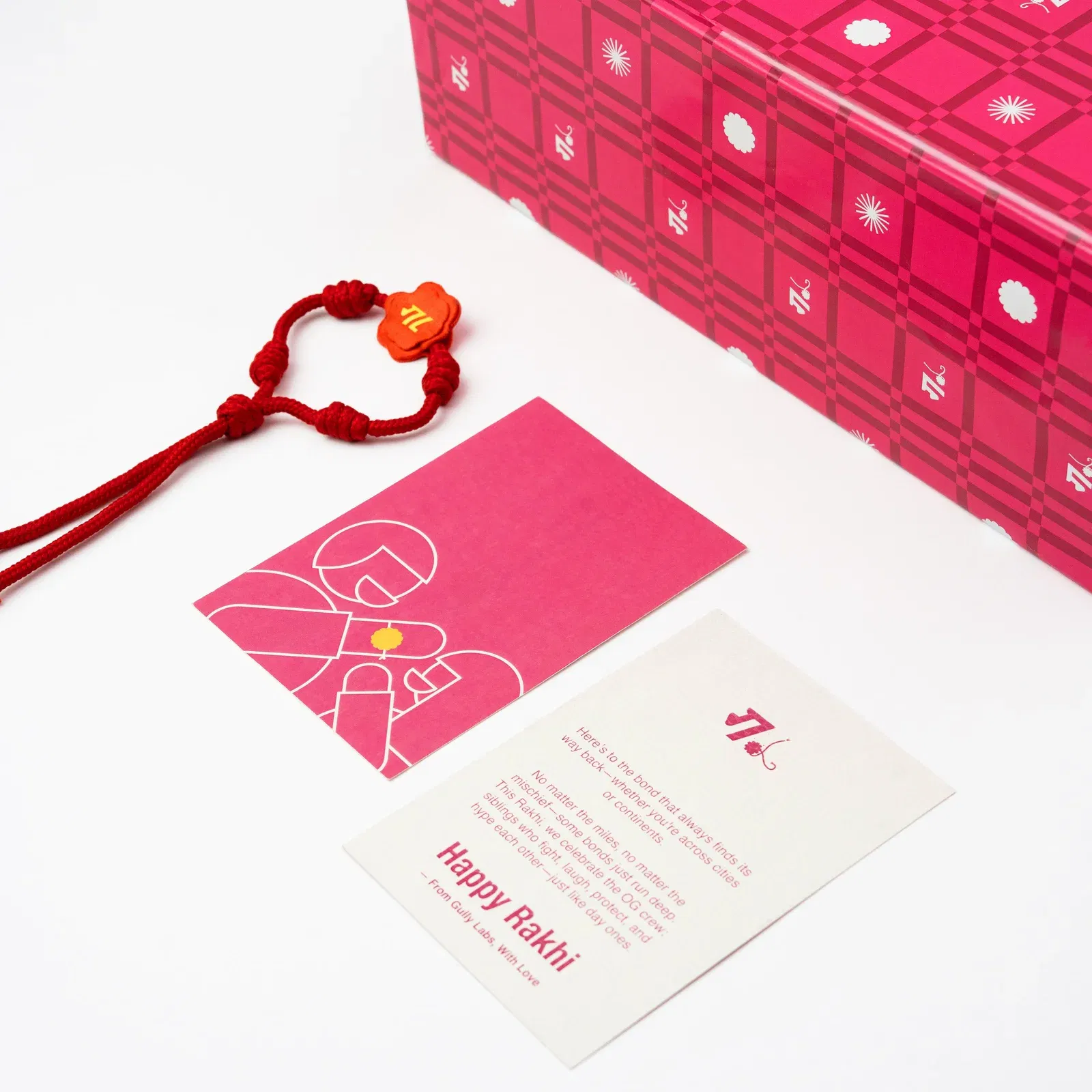Giftwrapping with 2 Gully Labs Branded Rakhis
