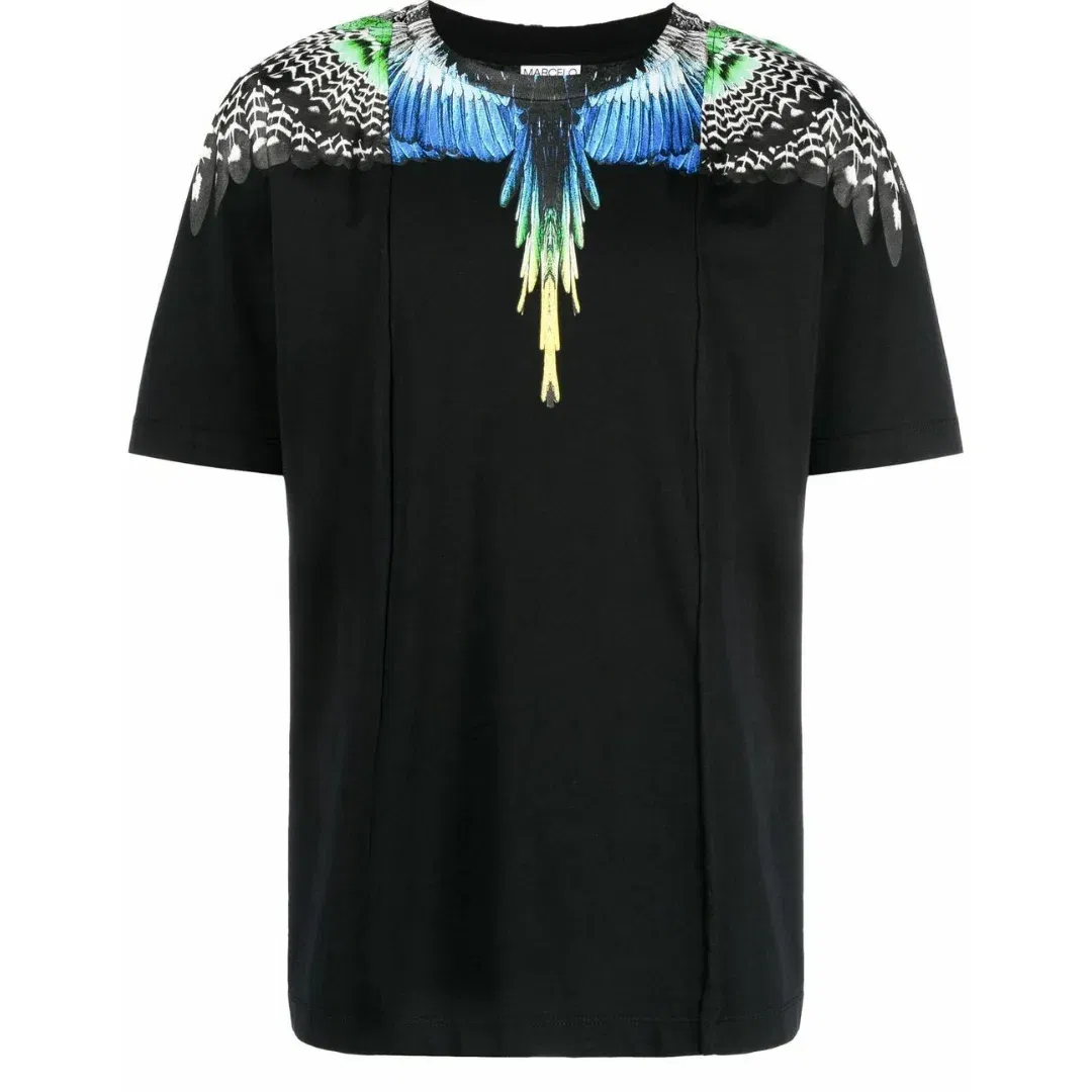 MARCELO BURLON PATCHWORK WINGS T-Shirt BLACK