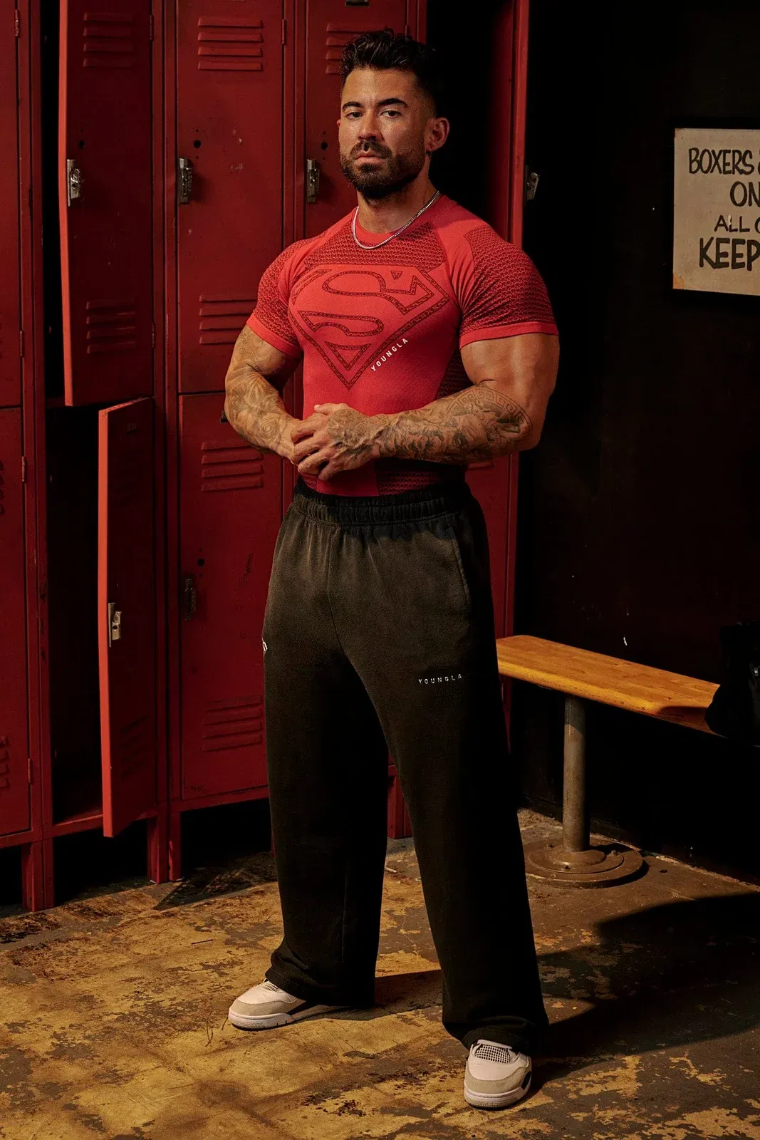 YoungLA 4117 Superman Compression T-Shirt