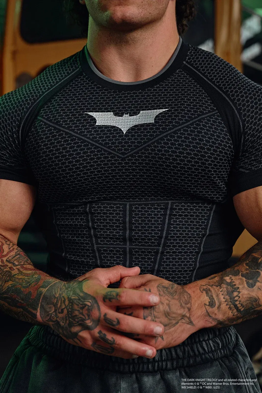 YoungLA 4259 Batman Compression T-Shirt Black