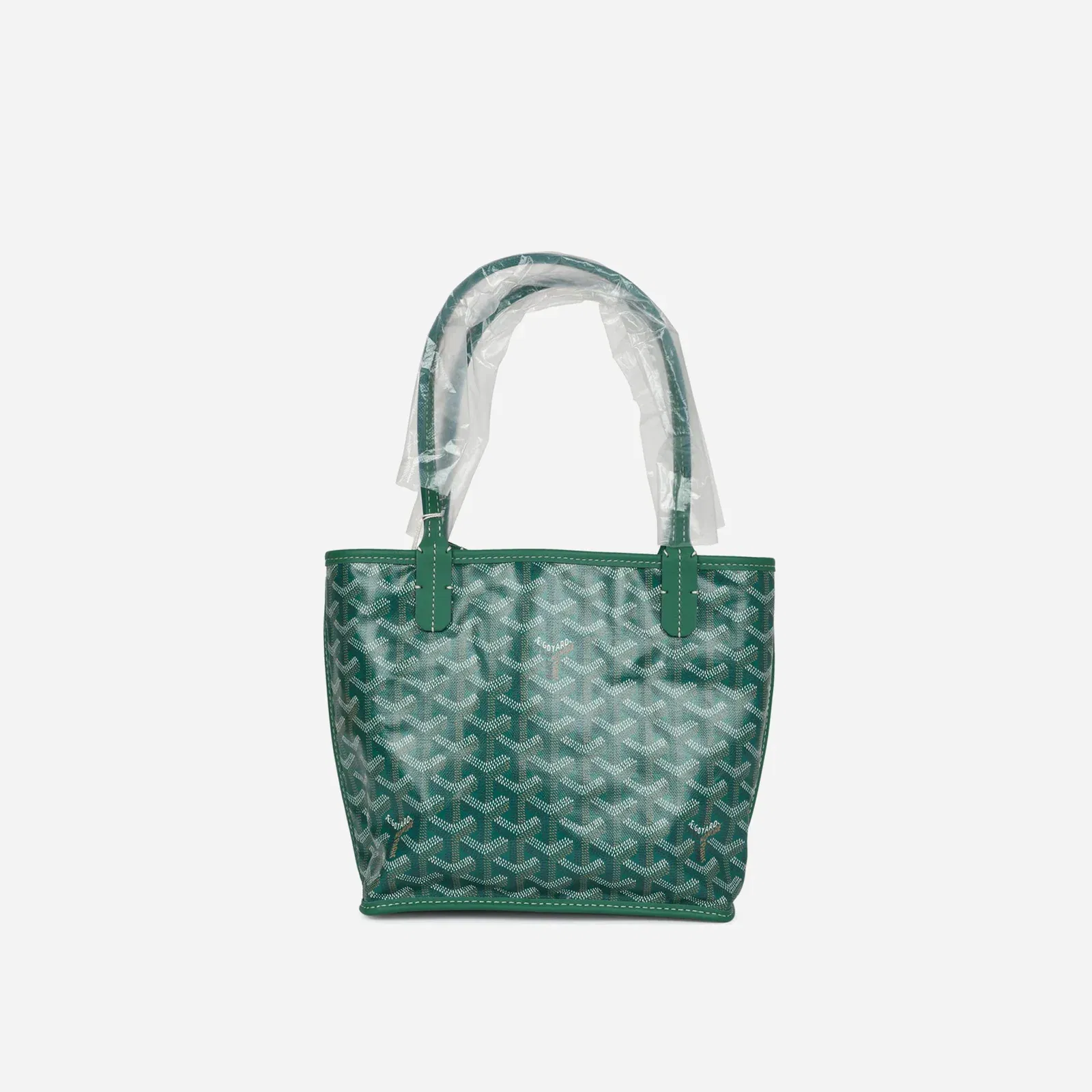 Goyard Goyardine Anjou Green Mini Bag Palladium Hardware