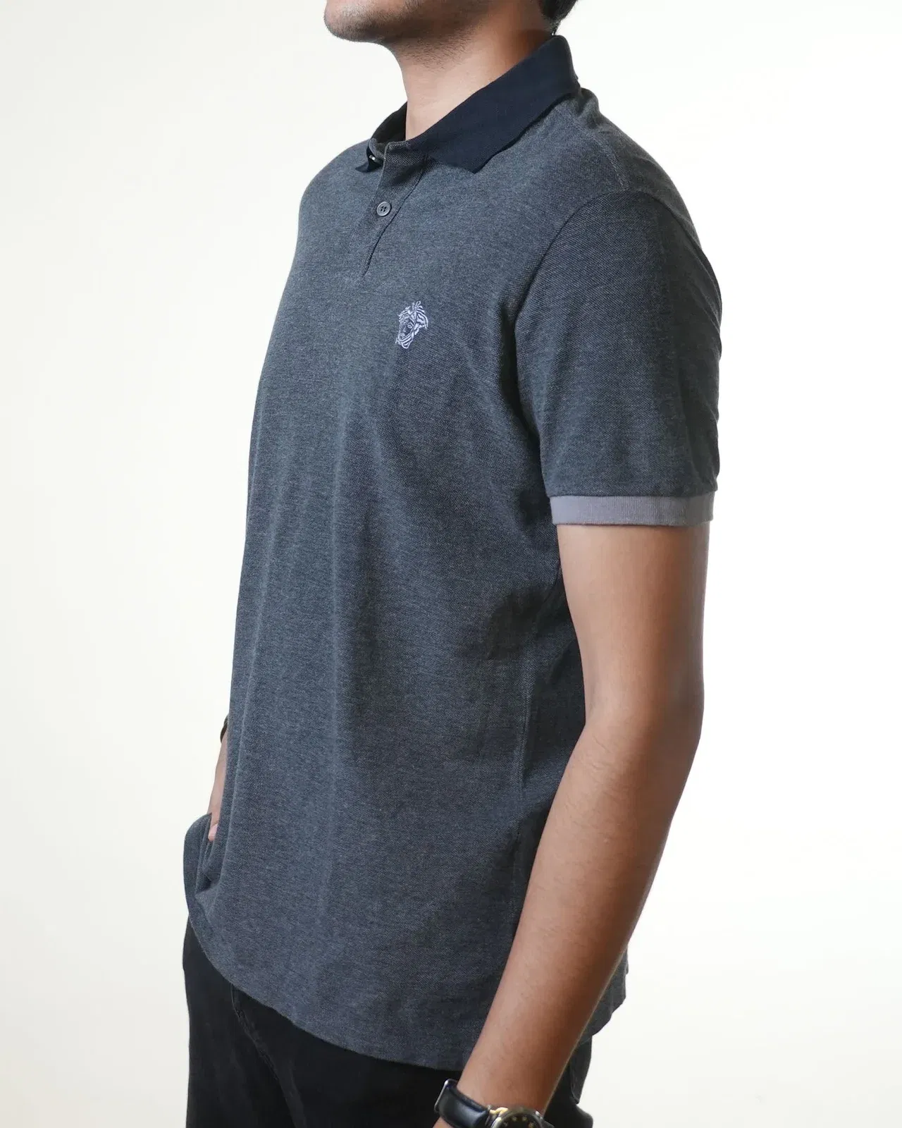 Versace Grey Polo T-Shirt (S)