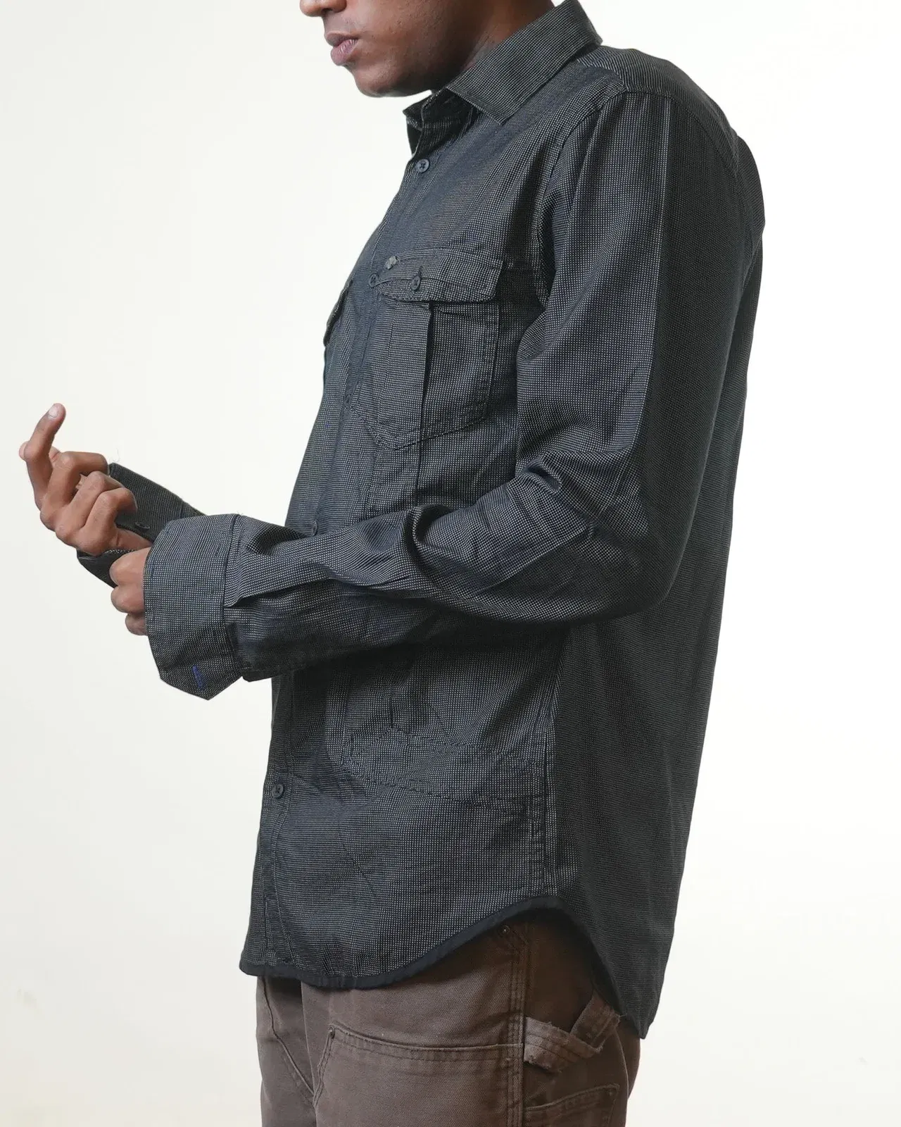 Armani Exchange Black Dotted Shirt (M)