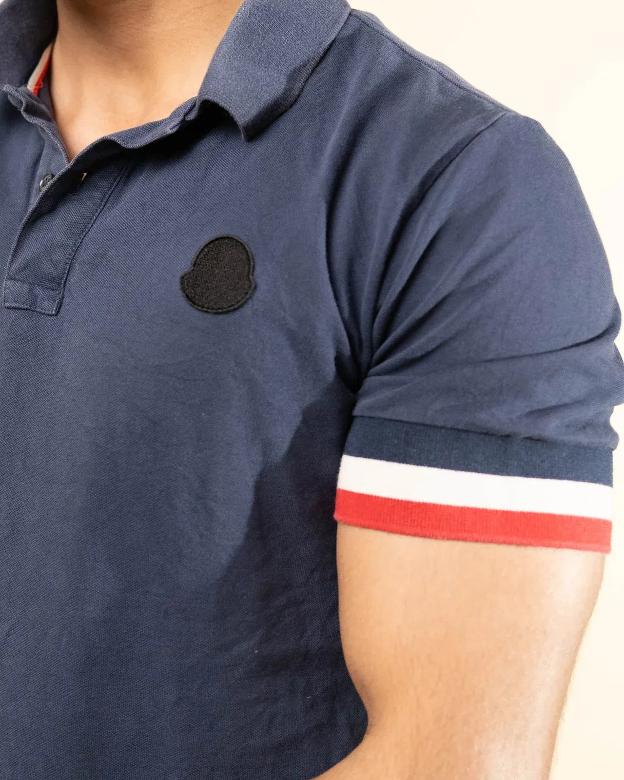 Moncler Logo-Patch Polo T-Shirt (XL)