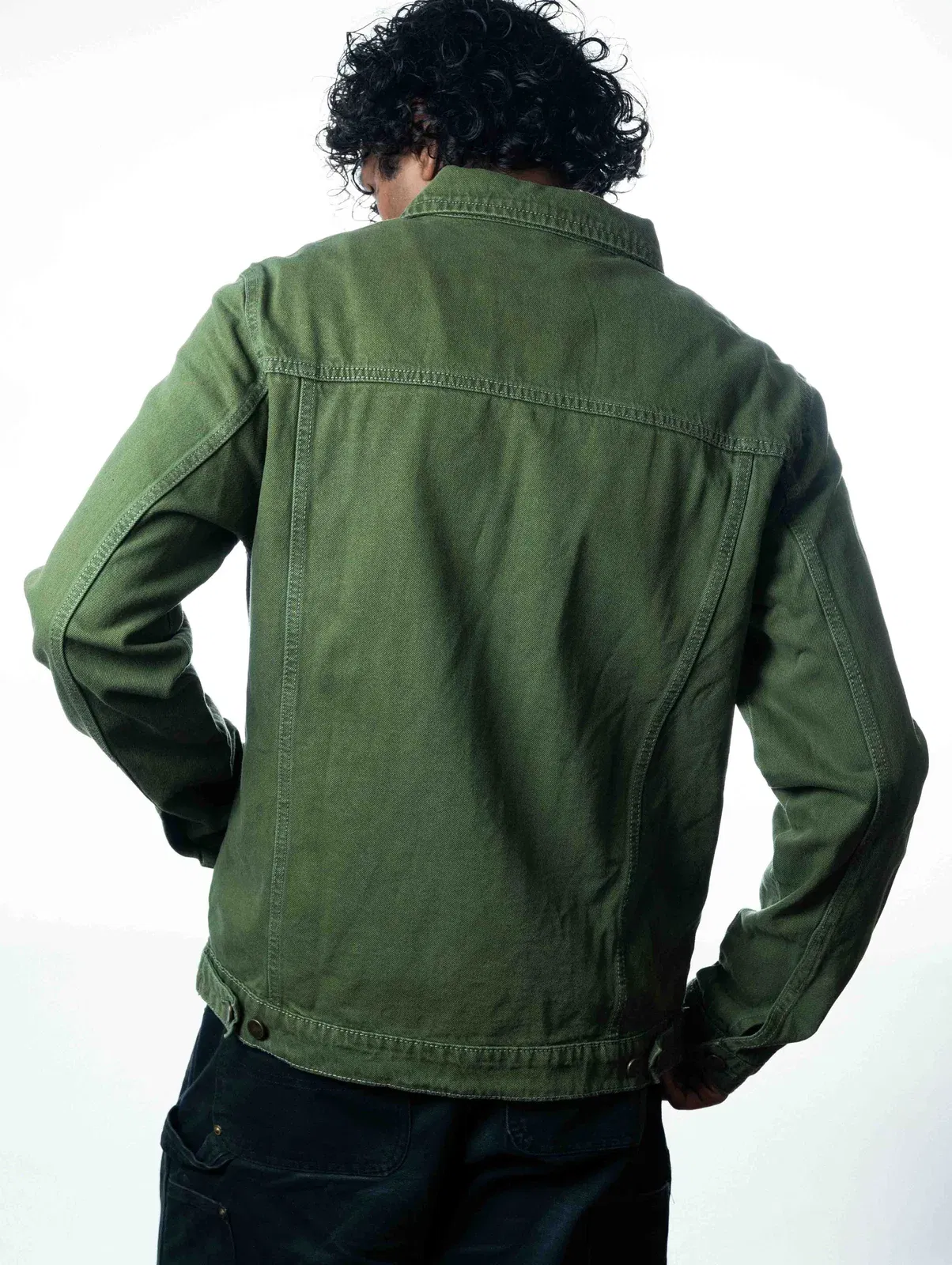 Creative Ideas Netflix Green Denim Jacket (L)