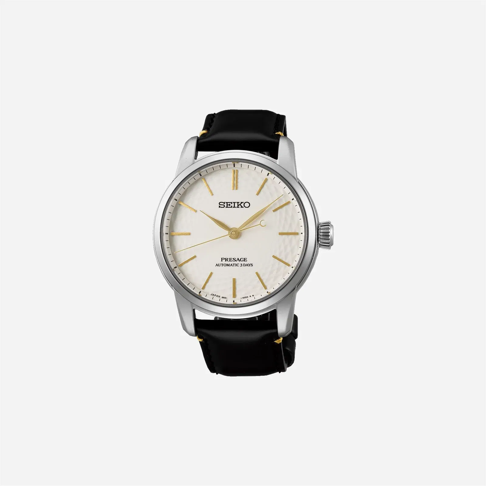Seiko Presage Classic Series Unglazed Arita Porcelain Limited Edition Leaf Dial Leather Strap Watch - SPB497J1