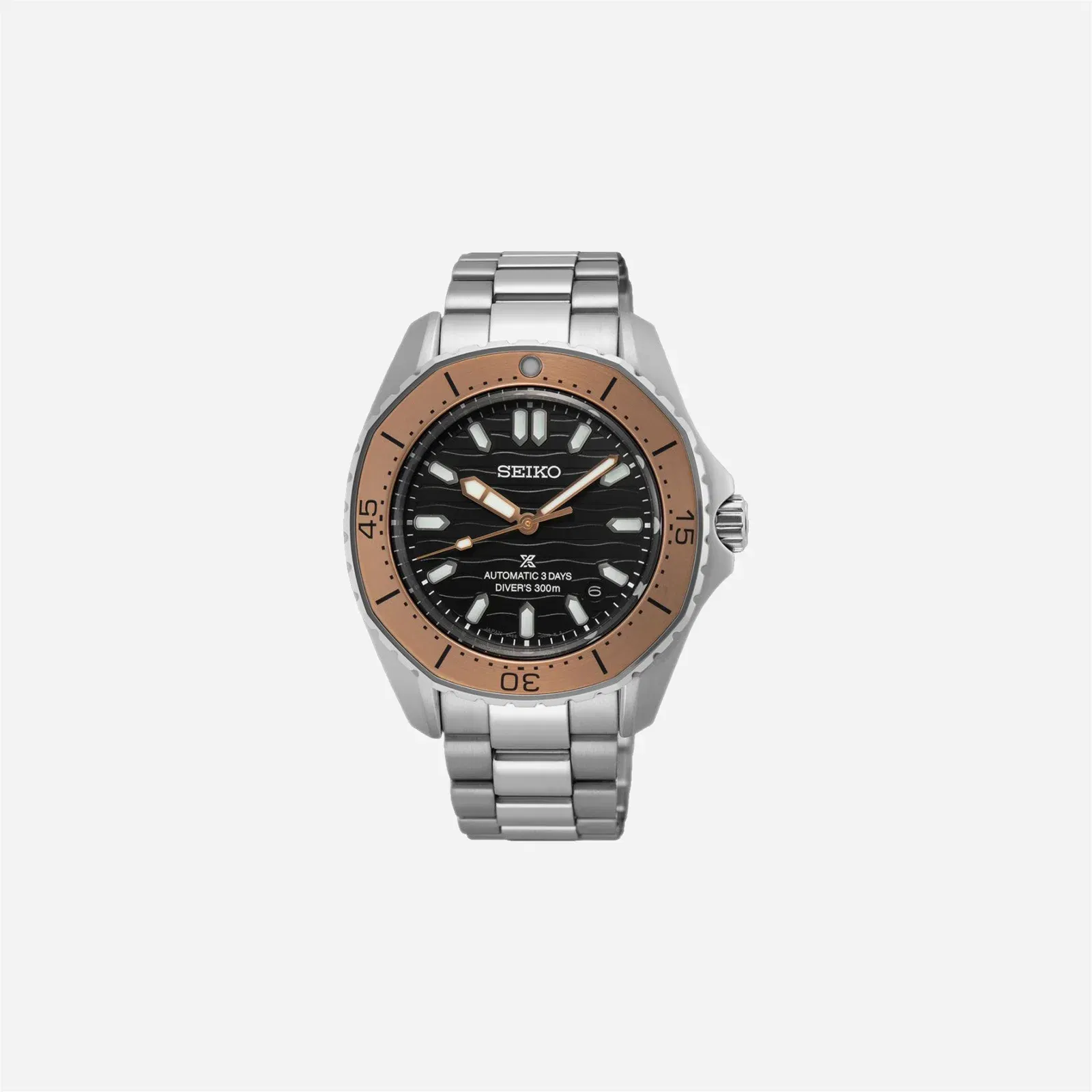 Seiko Prospex Divers Watch Polygonal in Ocean grey & Bronze Tone Grey Dial Stainless Steel Watch - SPB485J1