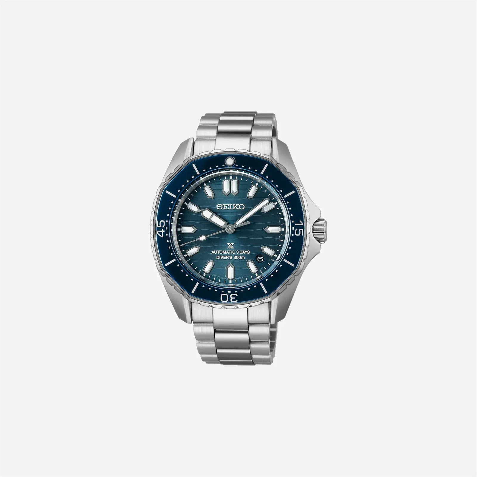 Seiko Prospex Divers Watch Polygonal in Coastline-Cobalt Blue Dial Stainless Steel Watch - SPB483J1