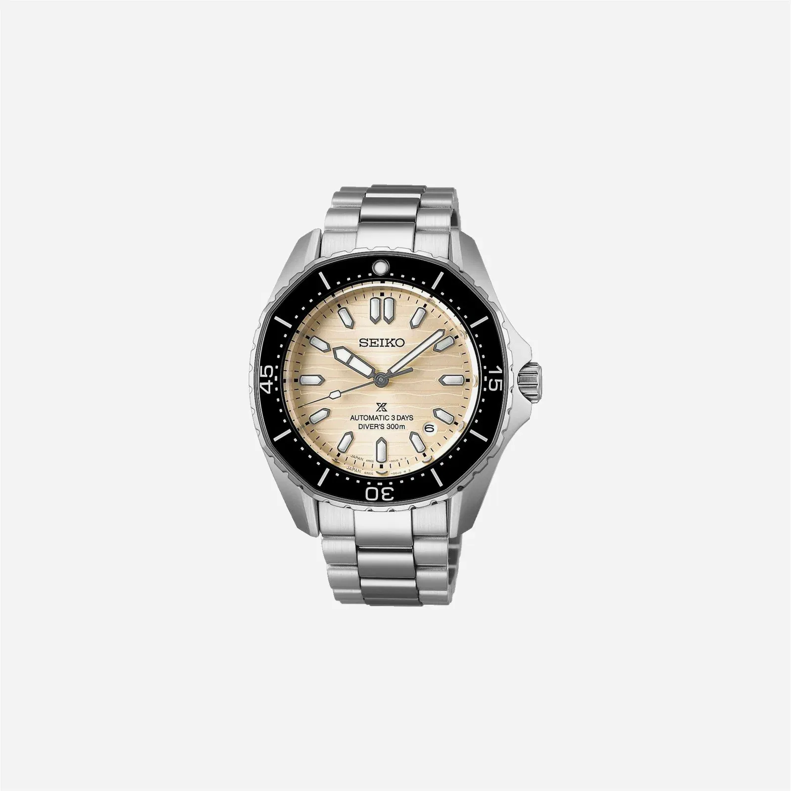 Seiko Prospex Divers Watch Polygonal in Pearl-White Cream Dial Stainless Steel Watch - SPB481J1