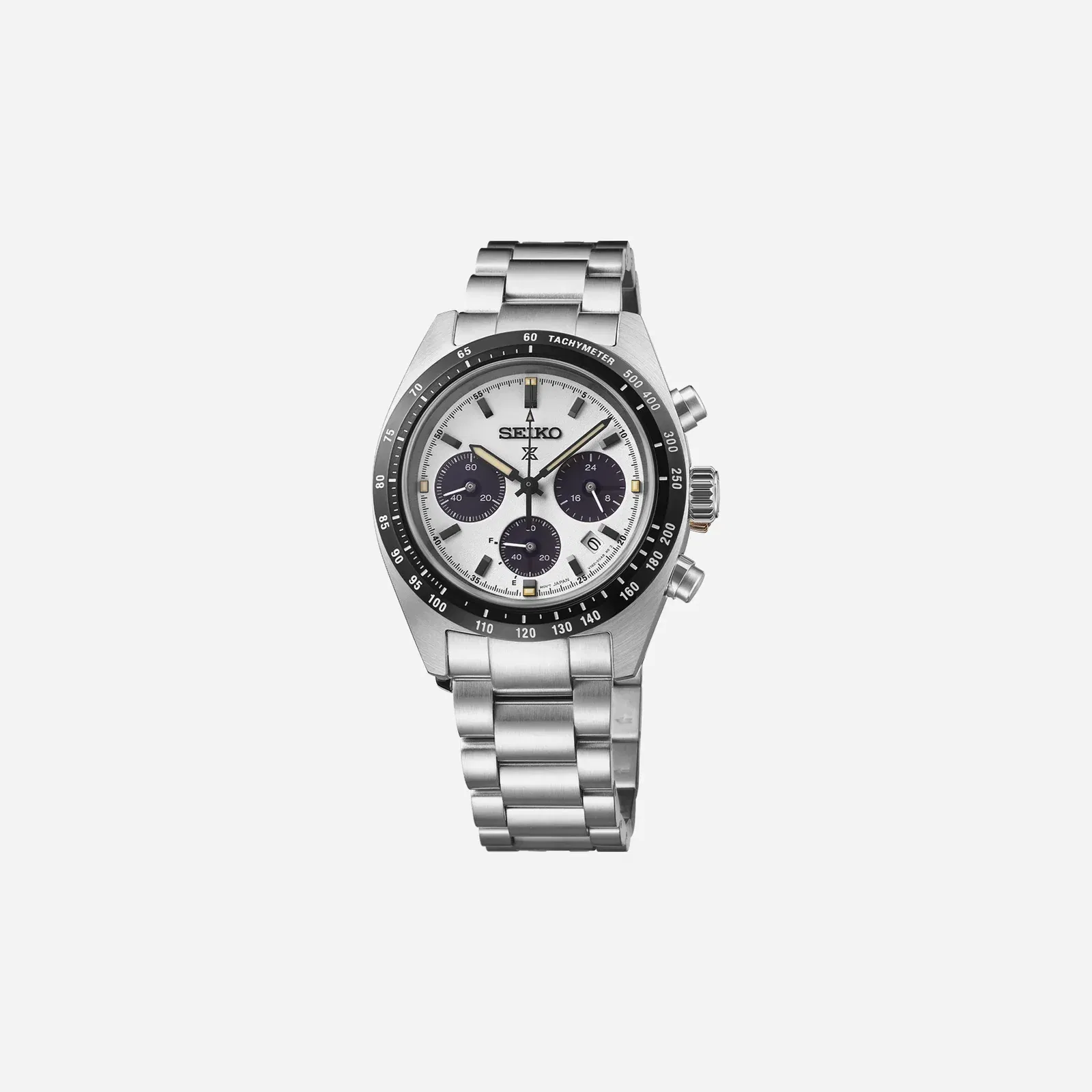 Seiko Prospex Speedtimer Monochrome White Dial Stainless Steel Watch - SSC961P1