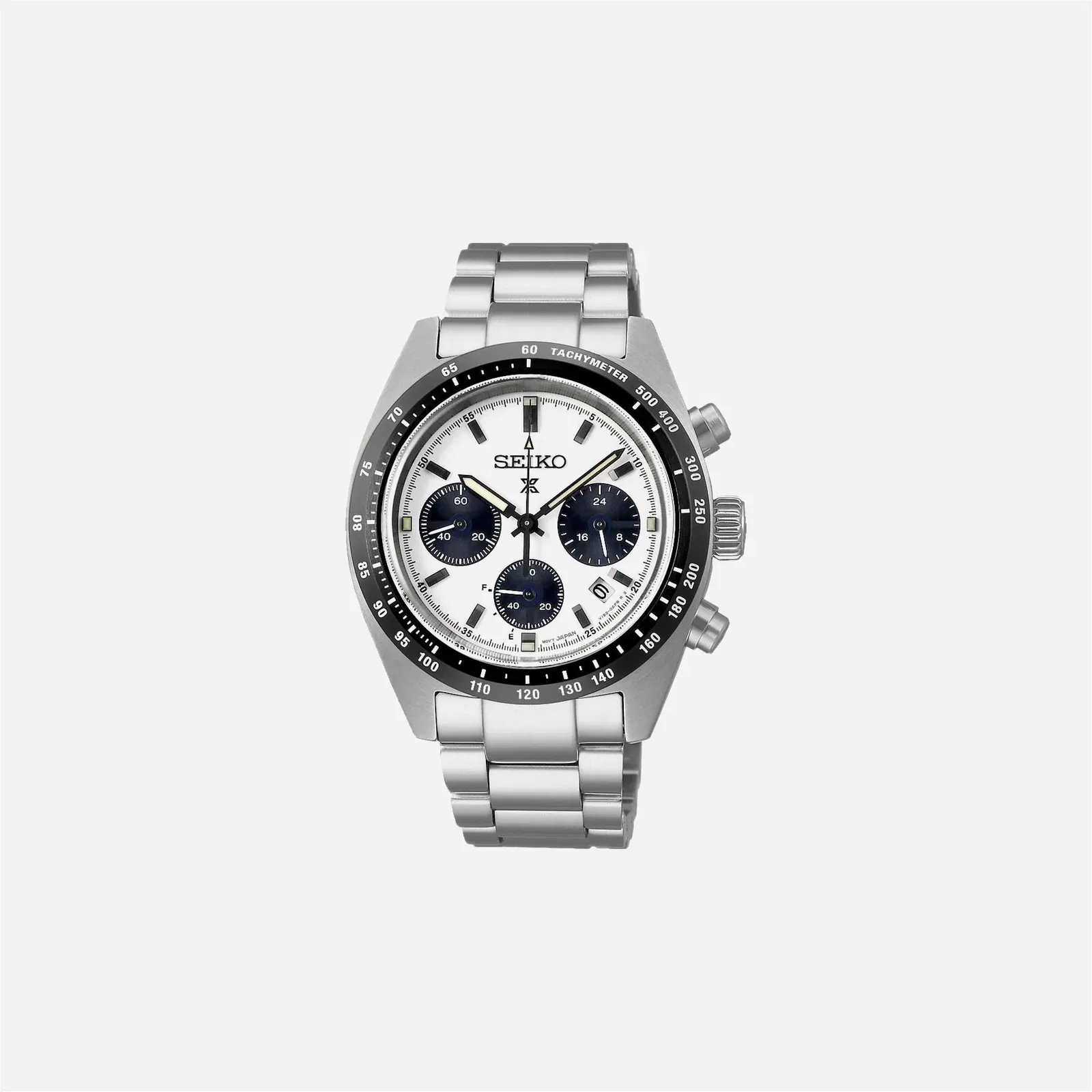 Seiko Prospex Speedtimer Solar 1969 Recreation White Dial Stainless Steel Watch - SSC813P1