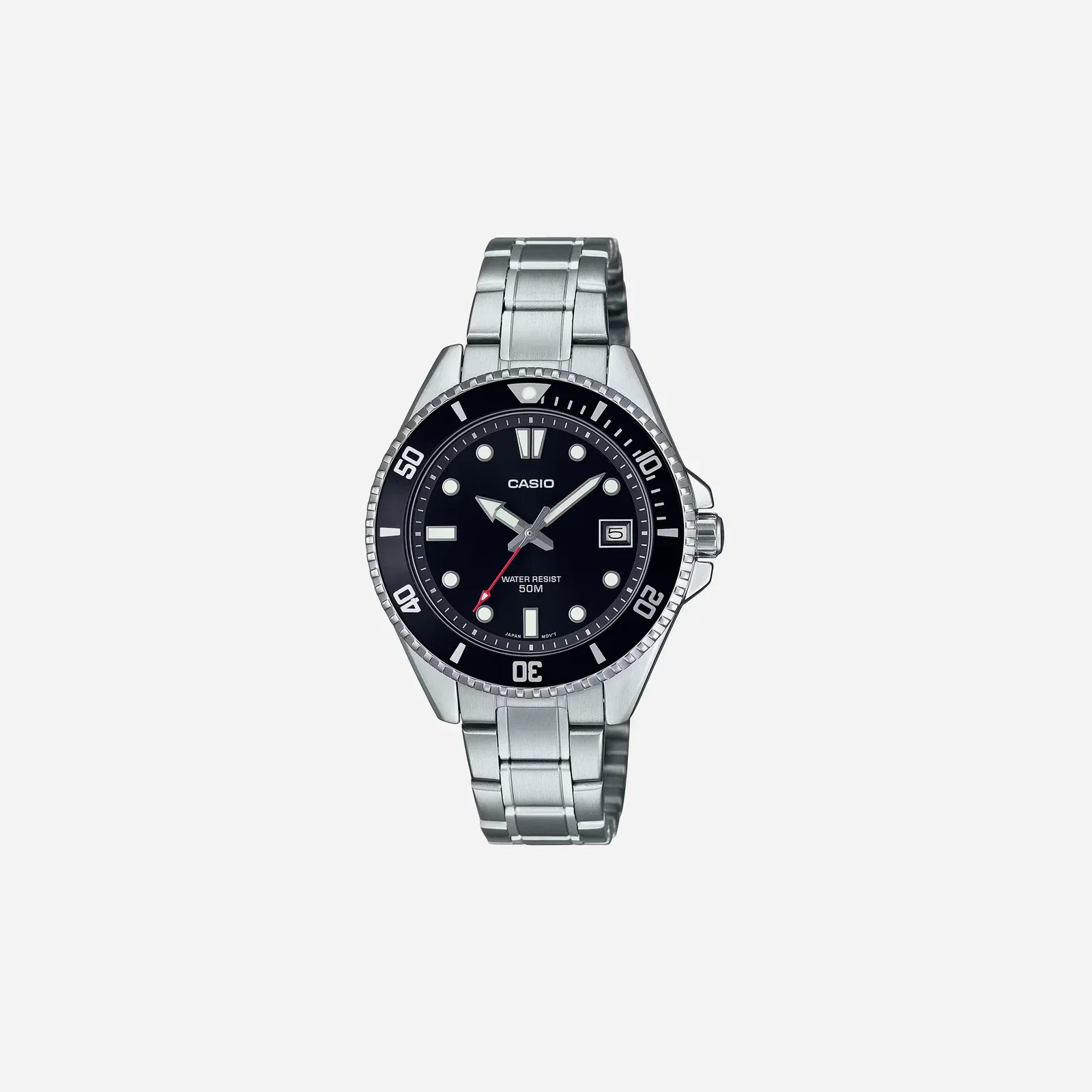 Casio MDV-10D-1A1V Black Dial Dive Inspired Stainless Steel Watch