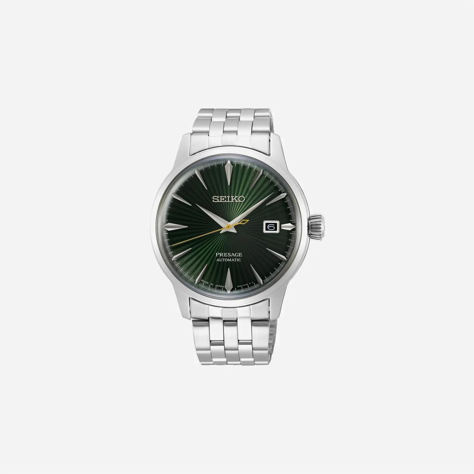 Seiko Presage Cocktail Time Manual Winding Green Dial Stainless Steel Watch - SRPE15J1