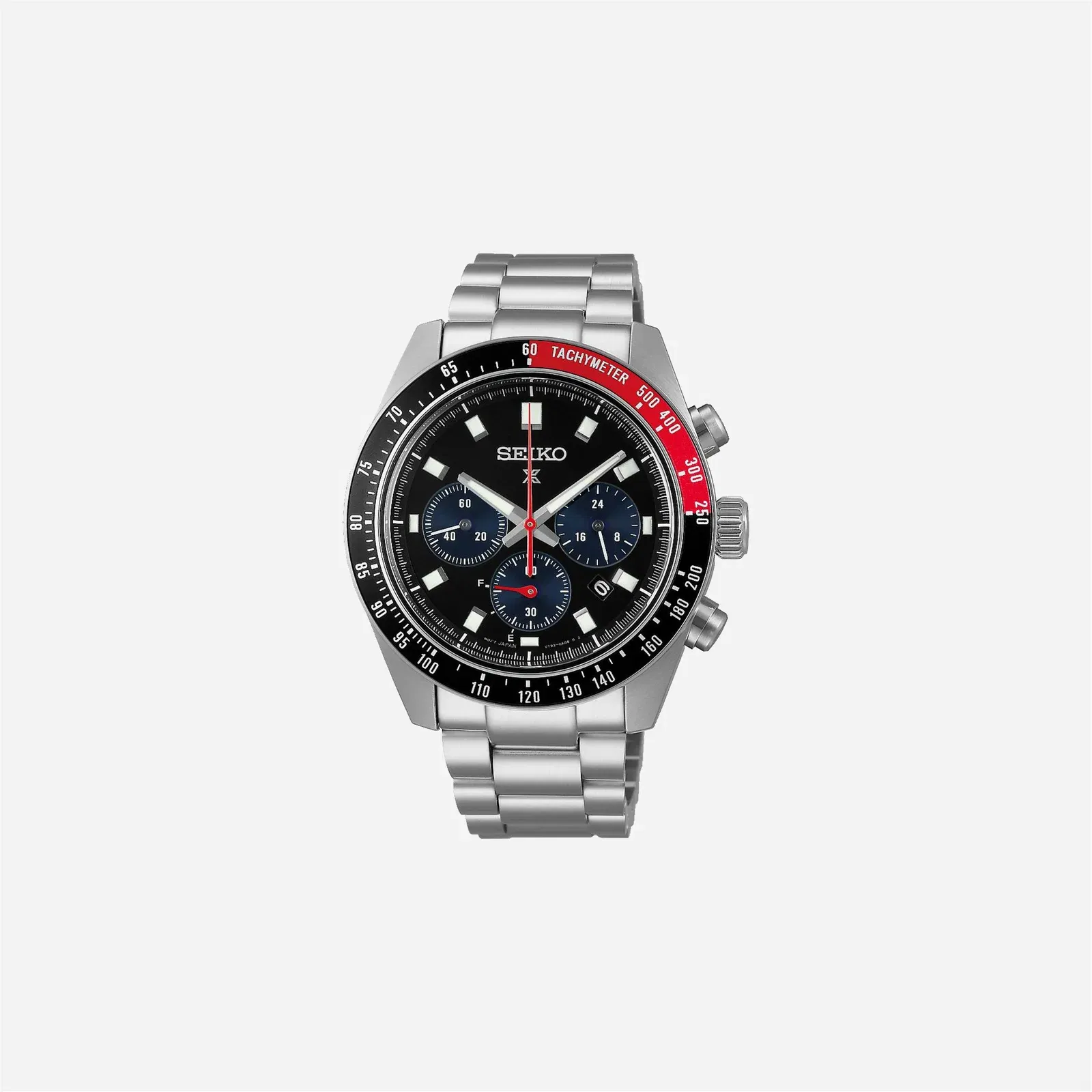 Seiko Prospex Speedtimer Go Large Solar Chronograph Black Dial Stainless Steel Watch - SSC915P1
