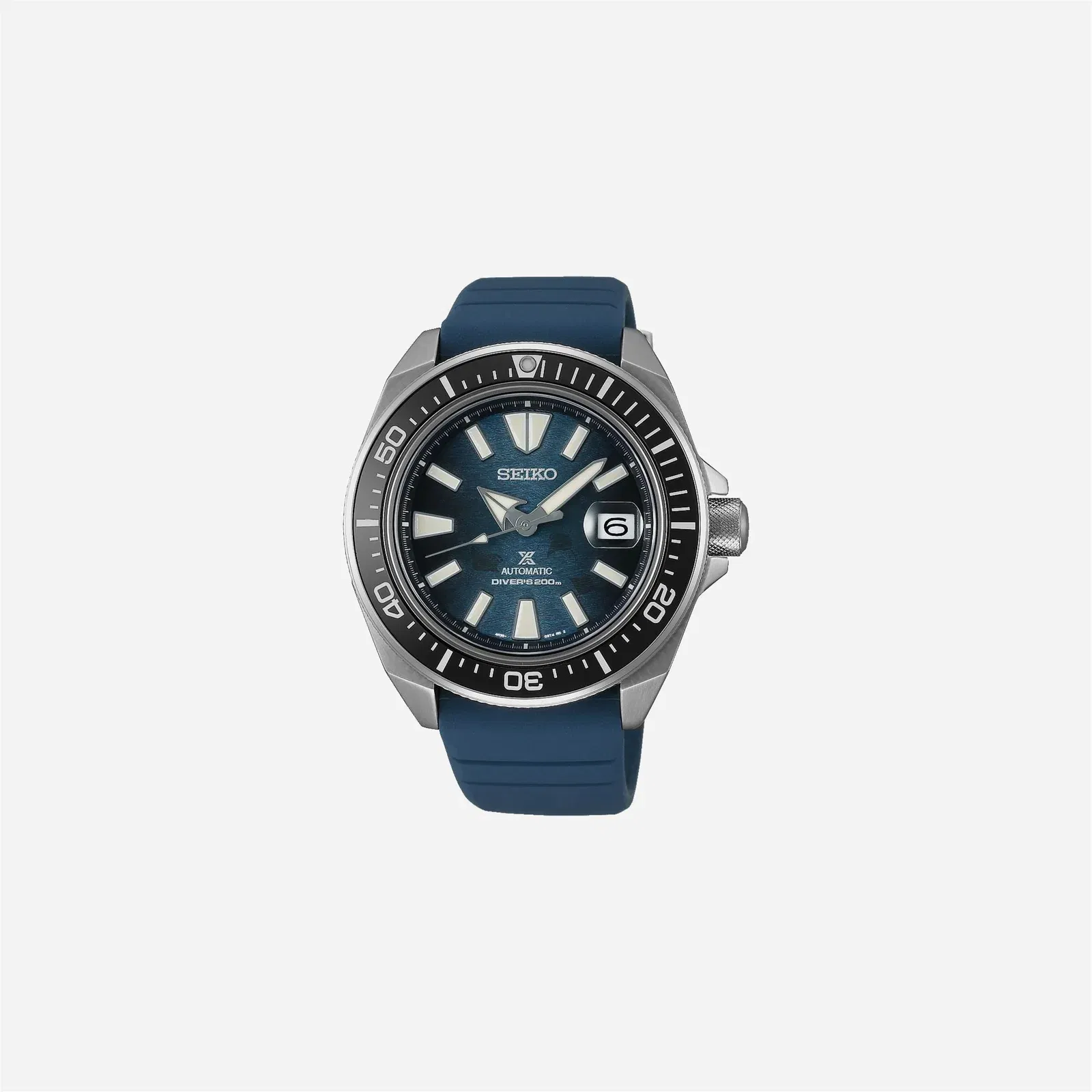 Seiko Prospex Save The Ocean King Samurai Blue Dial Silicon Strap Watch - SRPF79K1