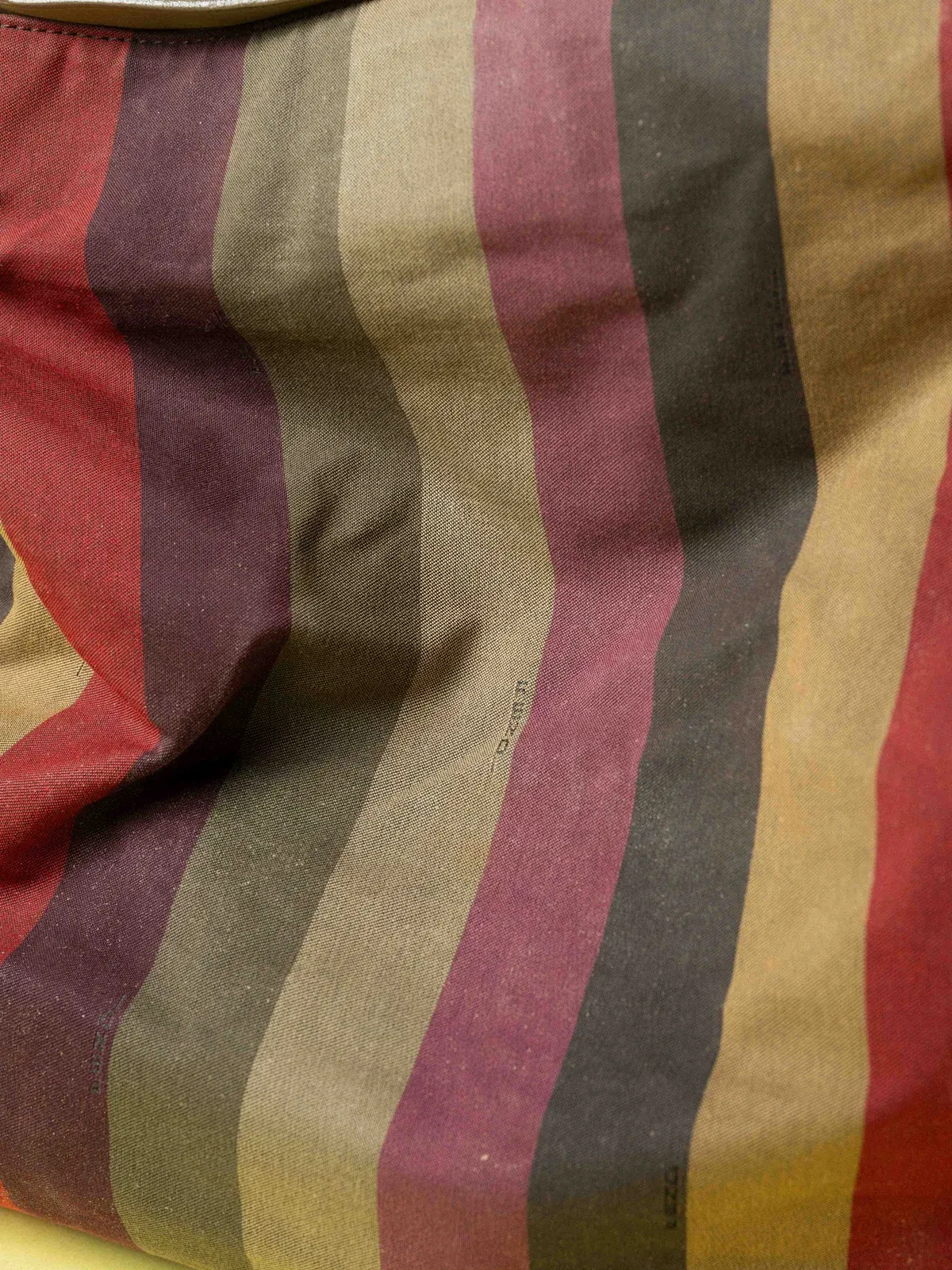 Fendi Multicolor Fabric and Leather Large Pequin Striped Hobo (One Size)