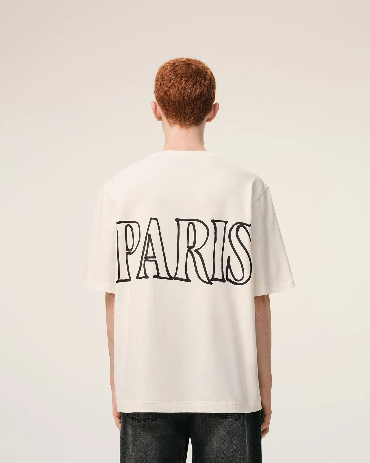 White Cotton Ami Paris Print T-Shirt