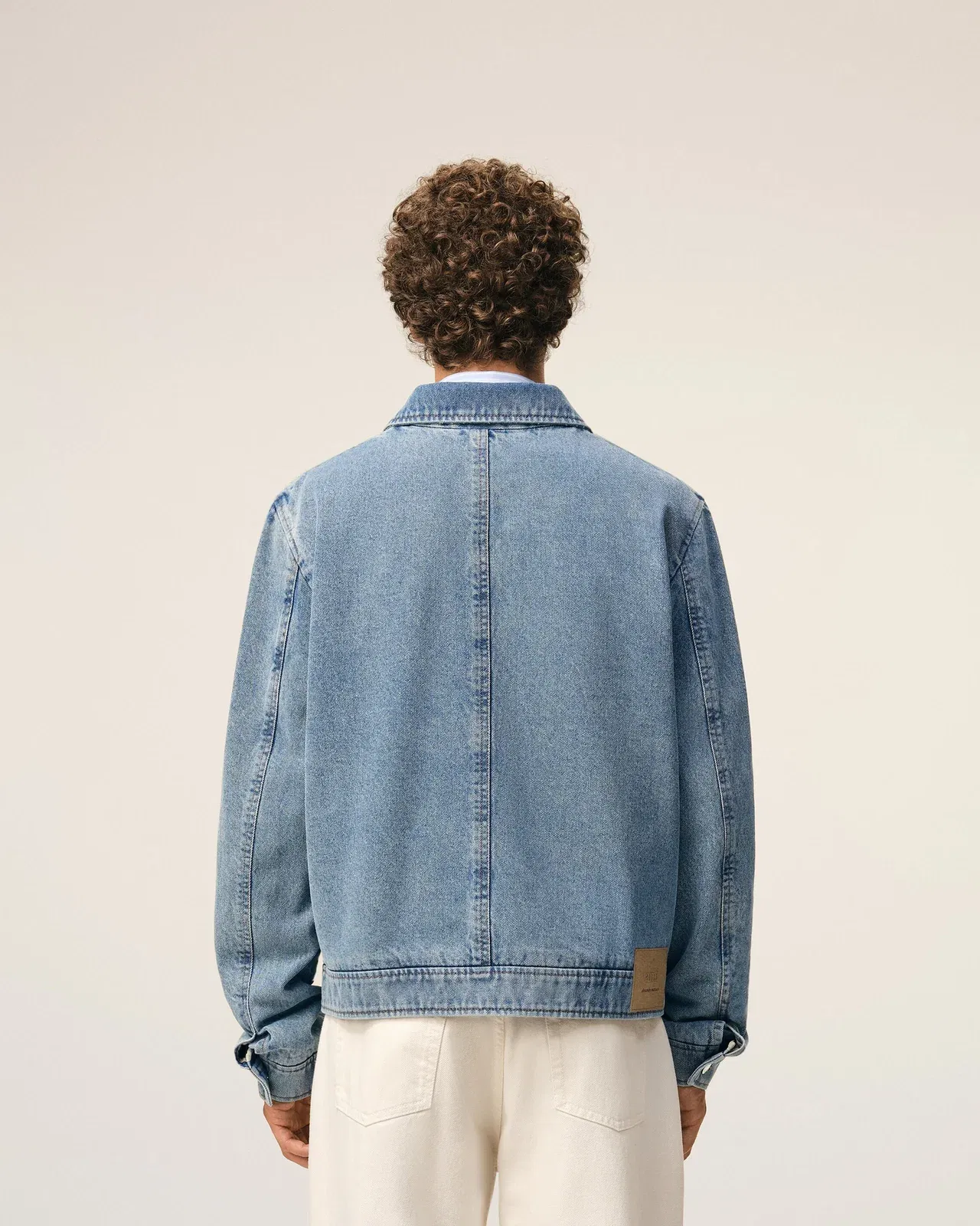 Blue Cotton Contrasted Ami De Coeur Zipped Jacket
