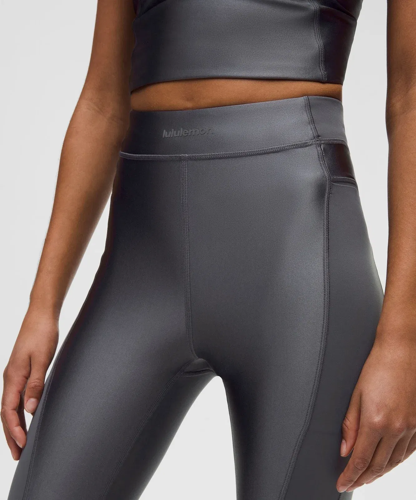 Lululemon Women's Satin Shine Panelled High-Rise Tight 25" *Wordmark