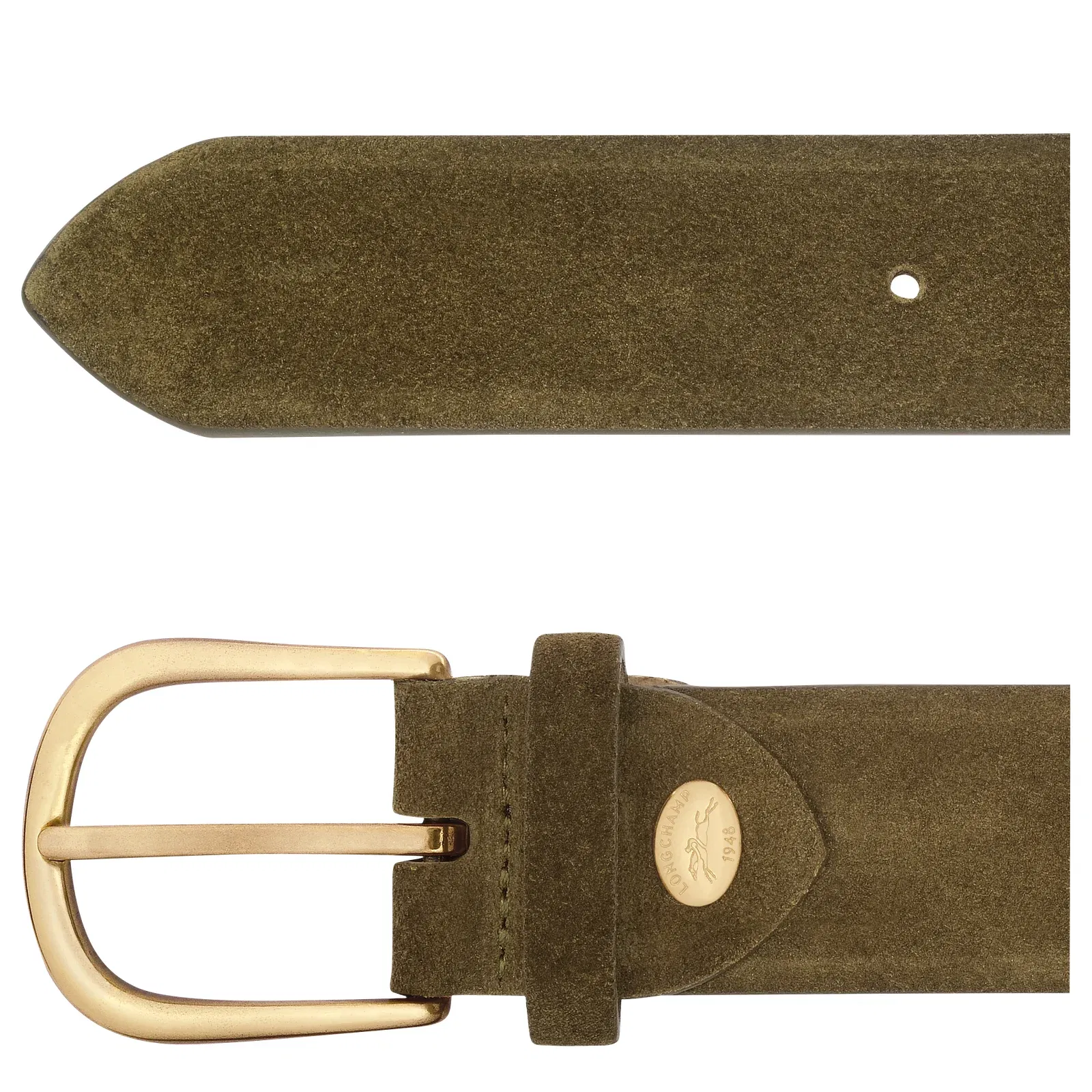 Longchamp French Charm Men's belt Olive