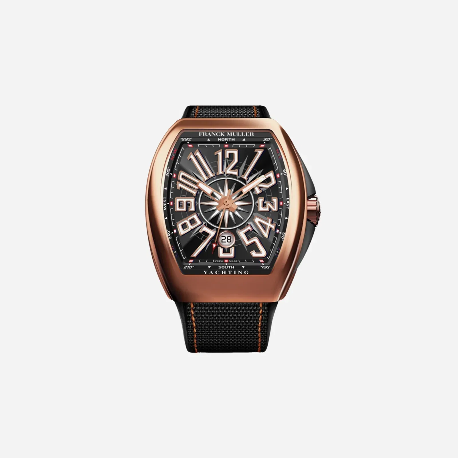Franck Muller Vanguard Black Dial Nylon Fabric Strap Watch - V 41 SC DT YACHT (NR)5N