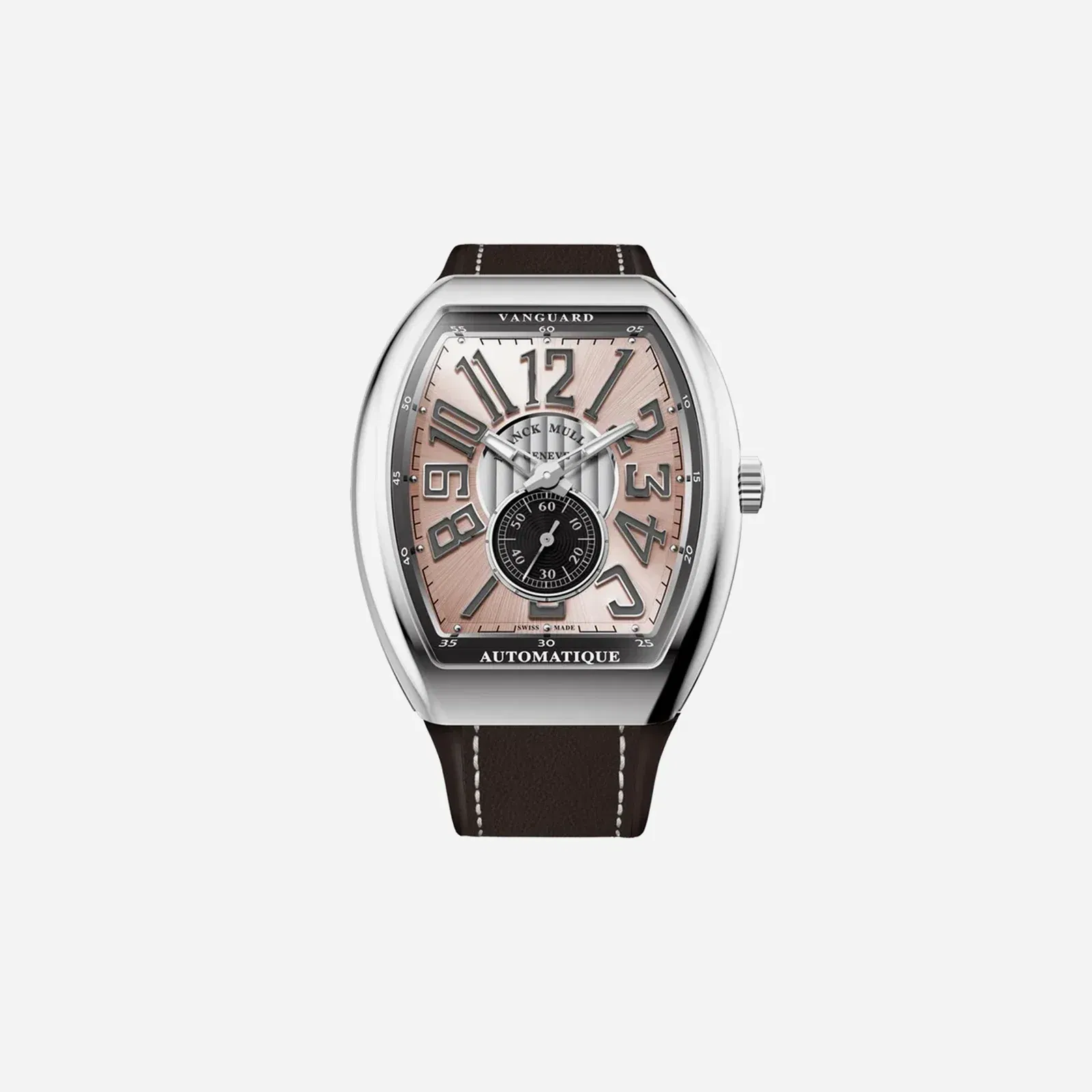 Franck Muller Vanguard Salmon Dial Leather Strap Watch - V 41 S S6 AT FO VIN (SM)