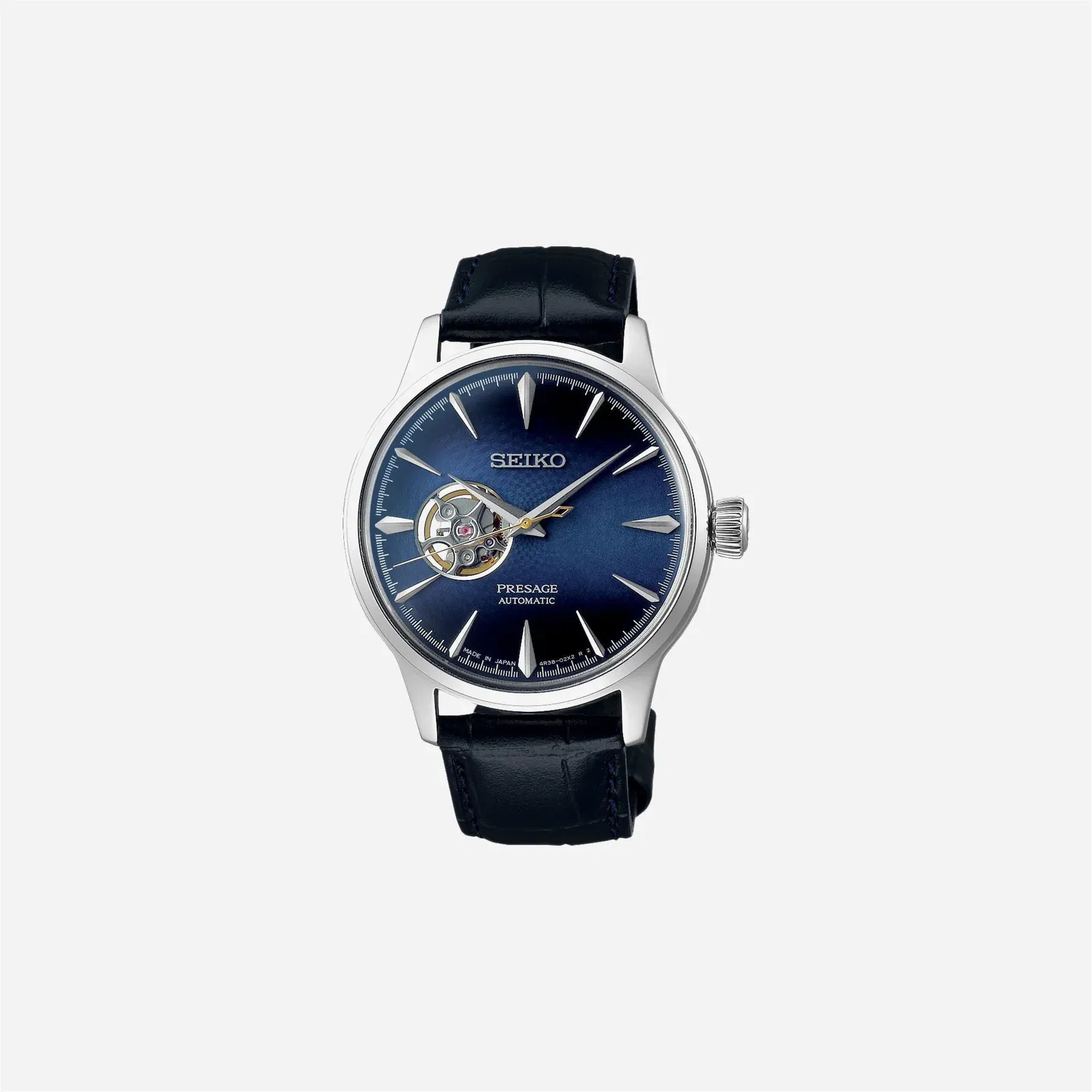 Seiko Presage Automatic Watch Blue Dial Leather Strap Watch - SSA405J1