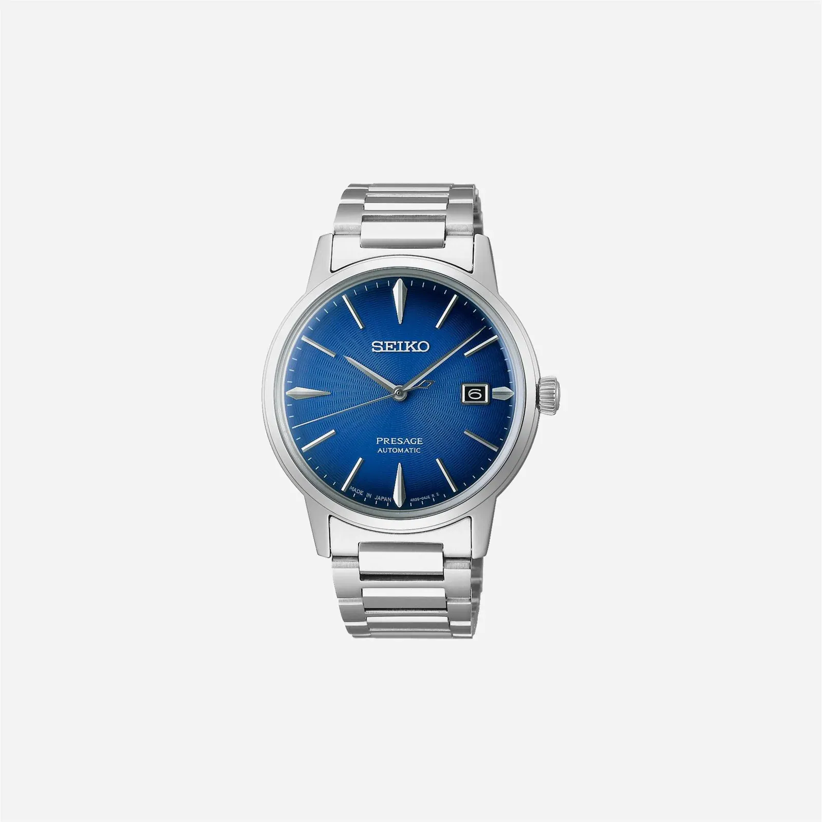 Seiko Presage Cocktail Time The Aviation Blue Dial Stainless Steel Watch - SRPJ13J1