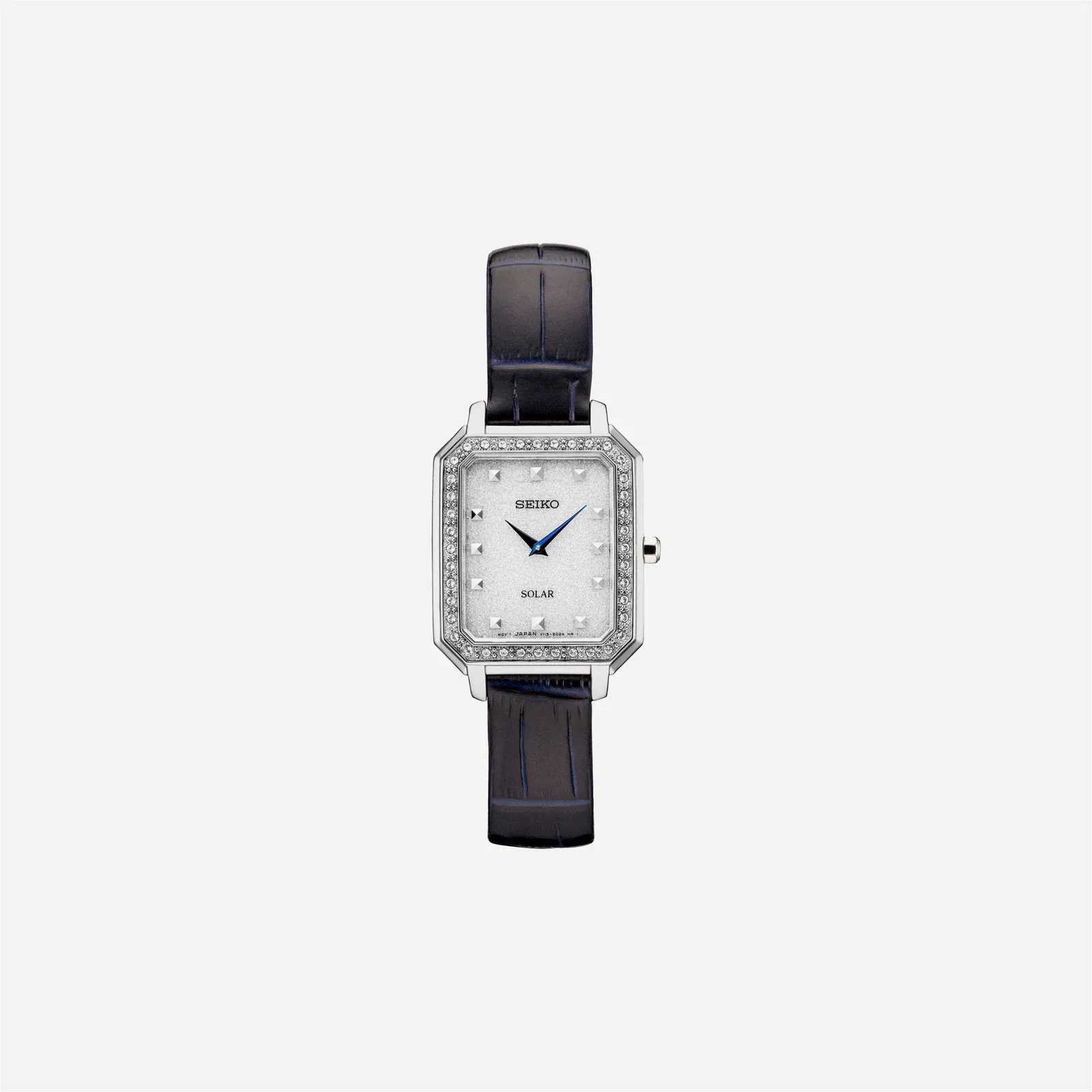 Seiko Quartz Solar Watch 6.3 mm Dial Leather Strap Watch - SUP429P1