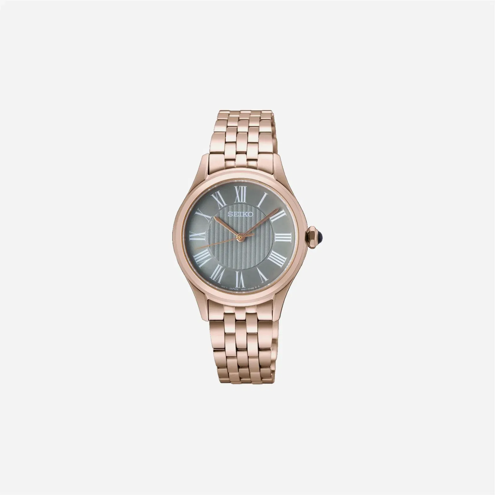 Seiko Conceptual Quartz Roman Numerals Dial Stainless Steel Watch Rose Gold PVD WMNS - SUR614P1