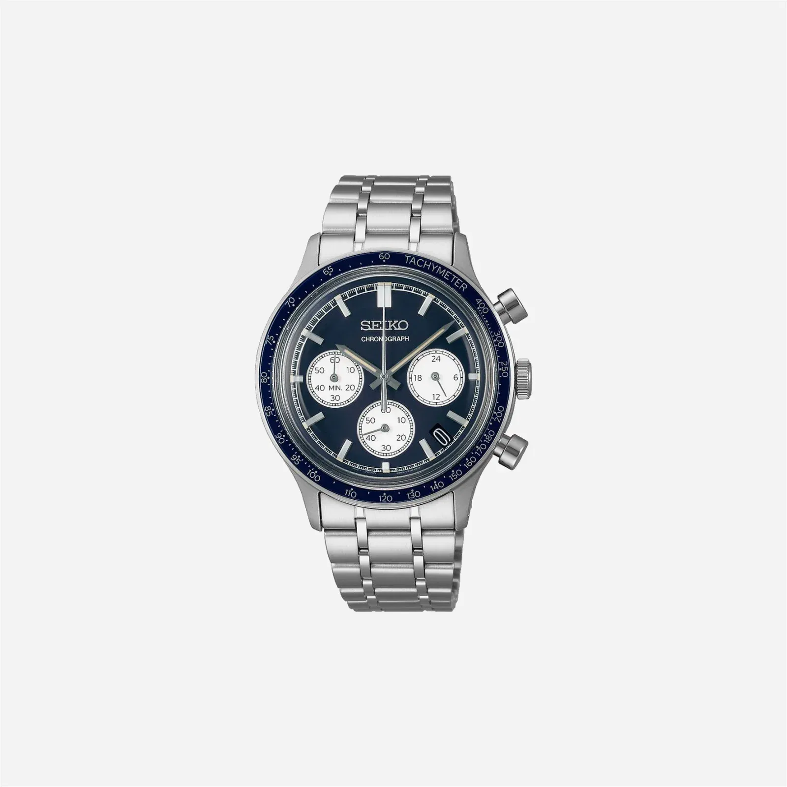 Seiko Sport Blue Dial Stainless Steel Watch - SSB477P1