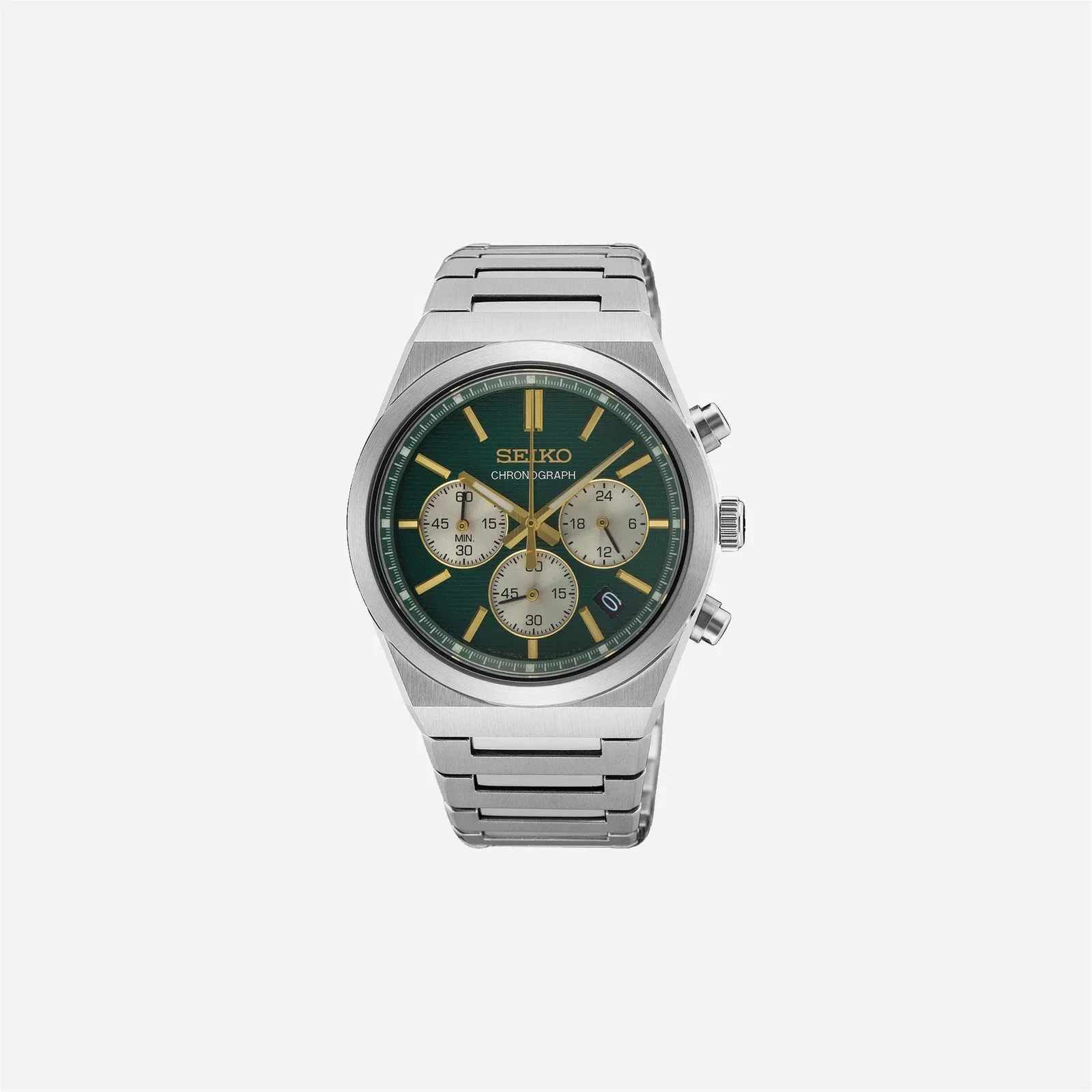 Seiko Sport Green Dial Stainless Steel Watch - SSB461P1