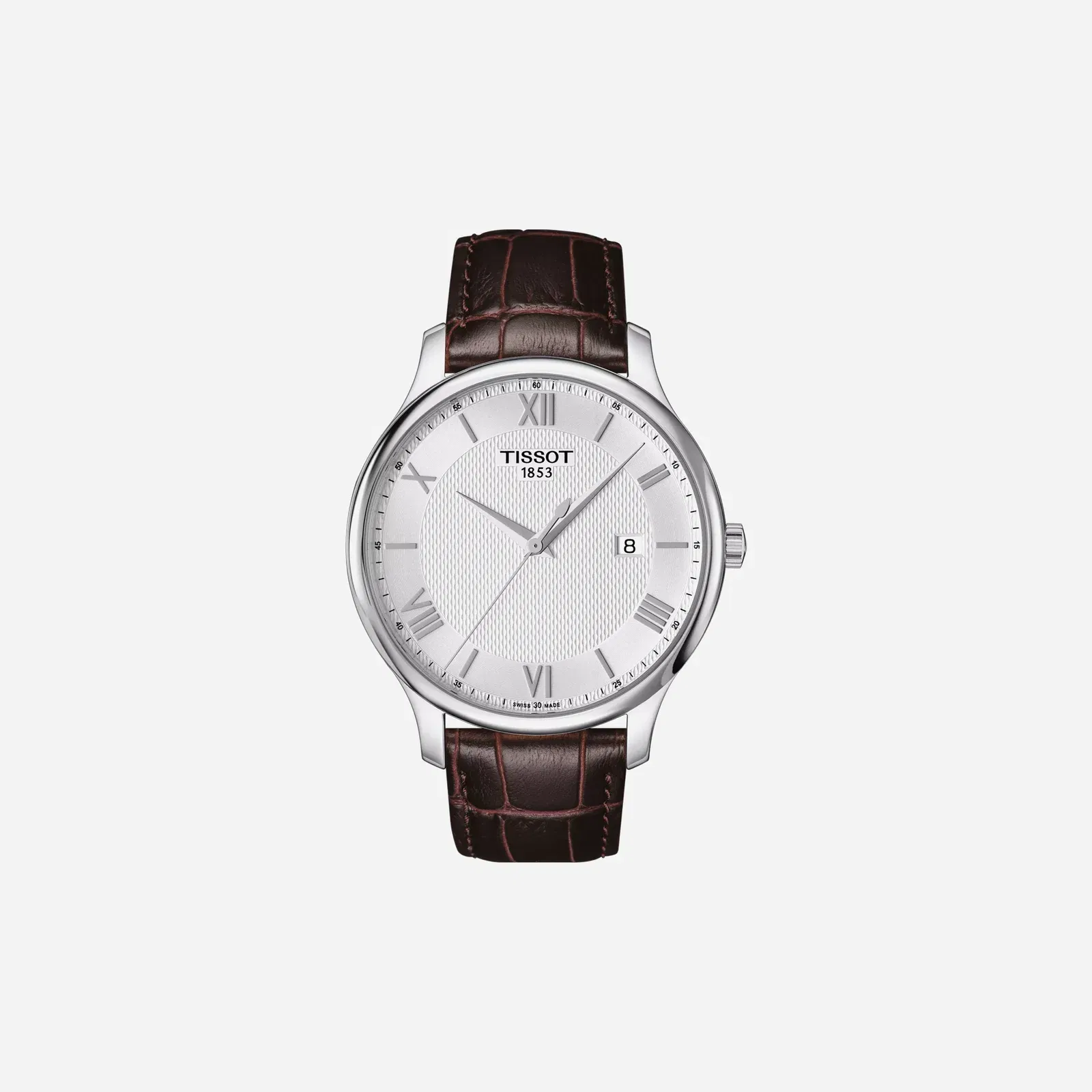 Tissot Tradition Dauphine Dial Brown Leather Strap Watch