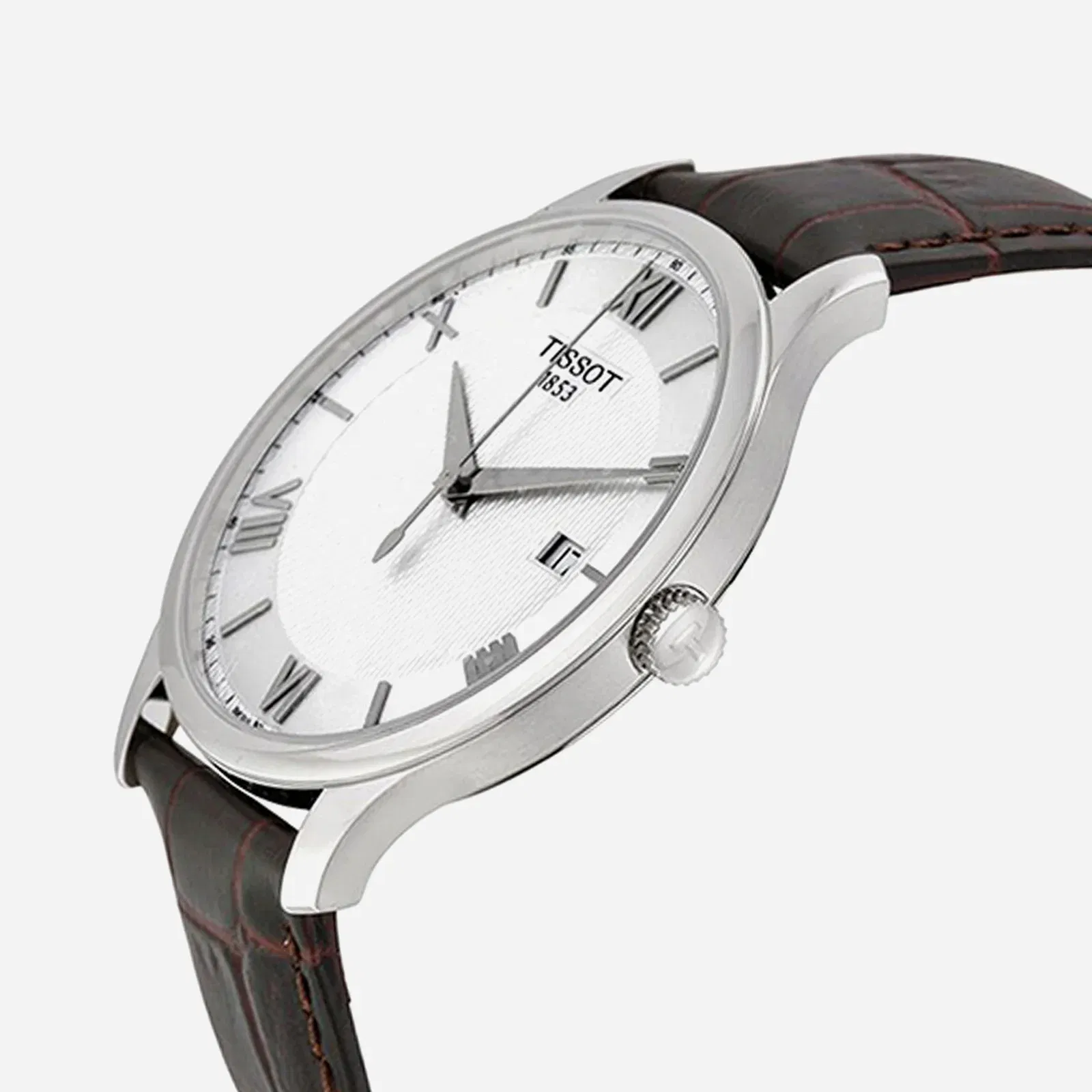 Tissot Tradition Dauphine Dial Brown Leather Strap Watch