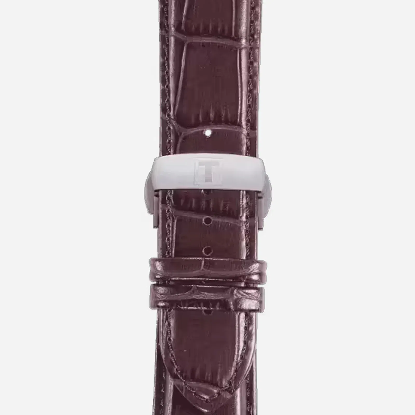 Tissot Couturier Chronograph Silver Dial Brown Leather Strap Watch