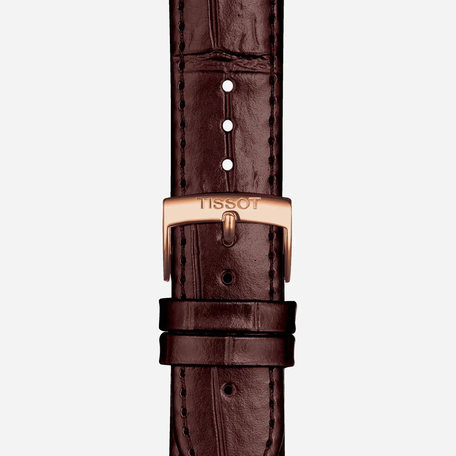 Tissot Carson Premium Powermatic 80 Leaf Dial Brown Leather Strap Watch