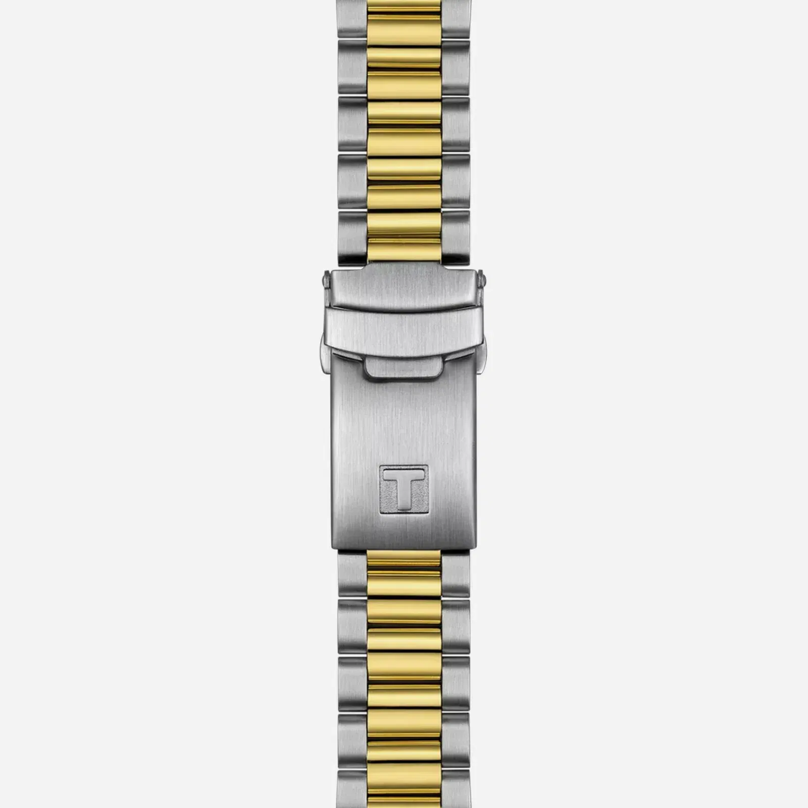 Tissot PR516 Chronograph Black Dial Silver & Yellow Gold Stainless Steel Yellow Gold PVD Strap Watch