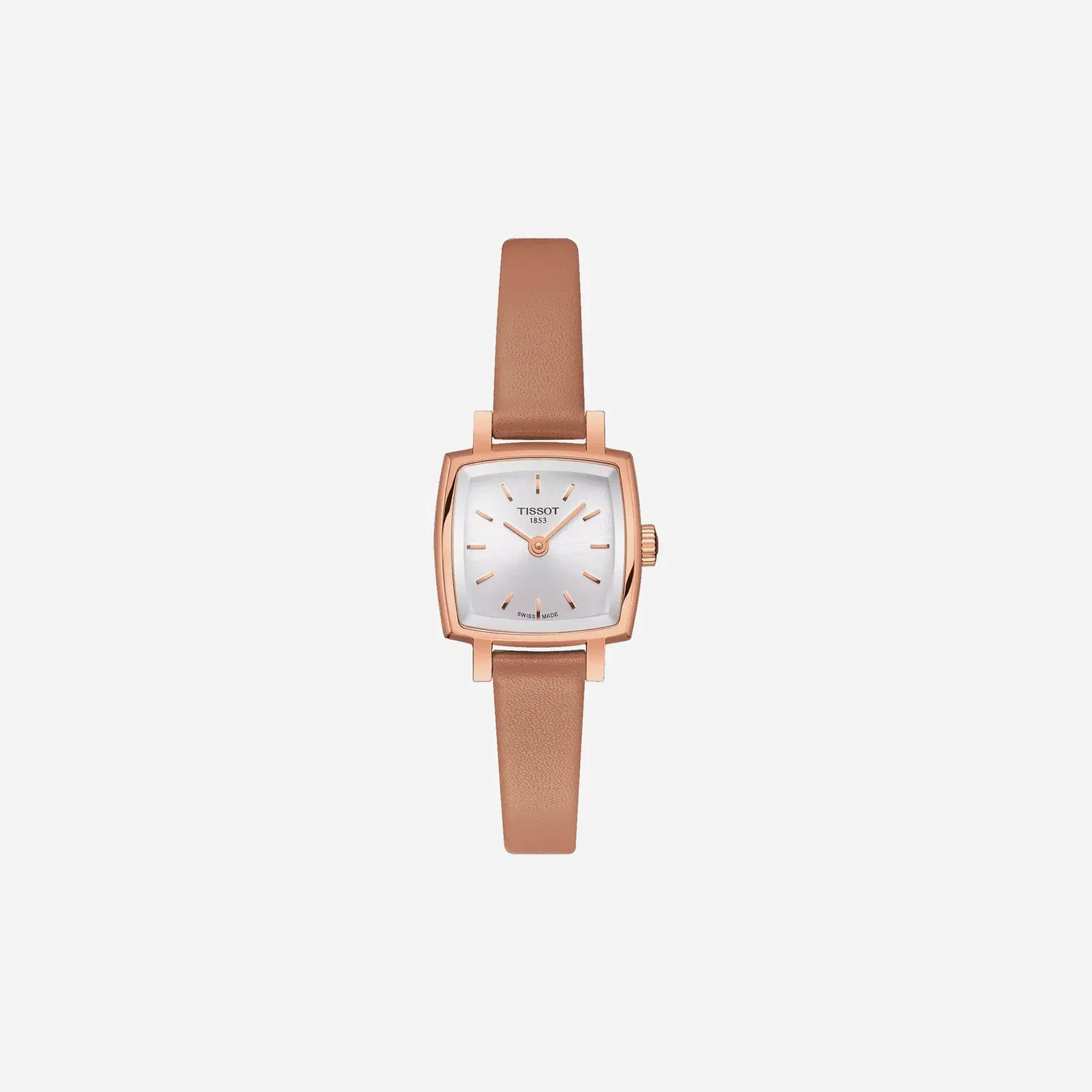 Tissot Lovely Summer set Baton Dial Brown Leather Strap Watch WMNS