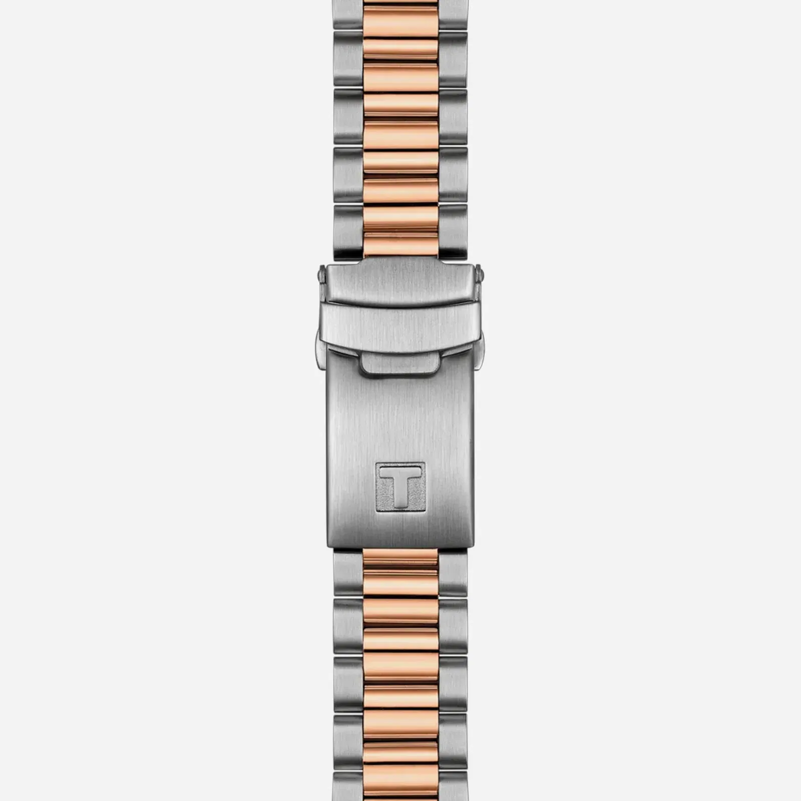 Tissot PR516 Quartz Chronograph Black Dial Silver & Rose Gold Stainless Steel Rose Gold PVD Strap Watch