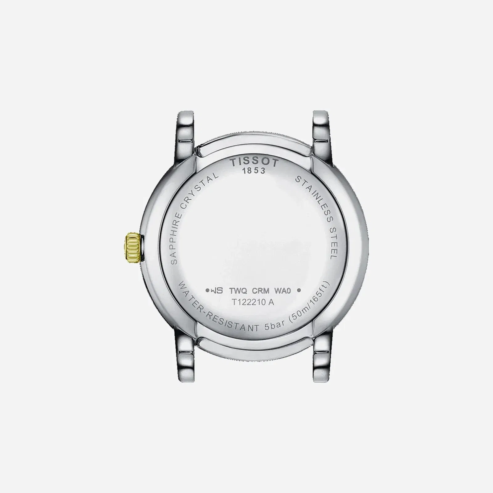 Tissot Carson Premium Lady Leaf Dial Silver & Yellow Gold Stainless Steel Yellow Gold PVD Strap Watch